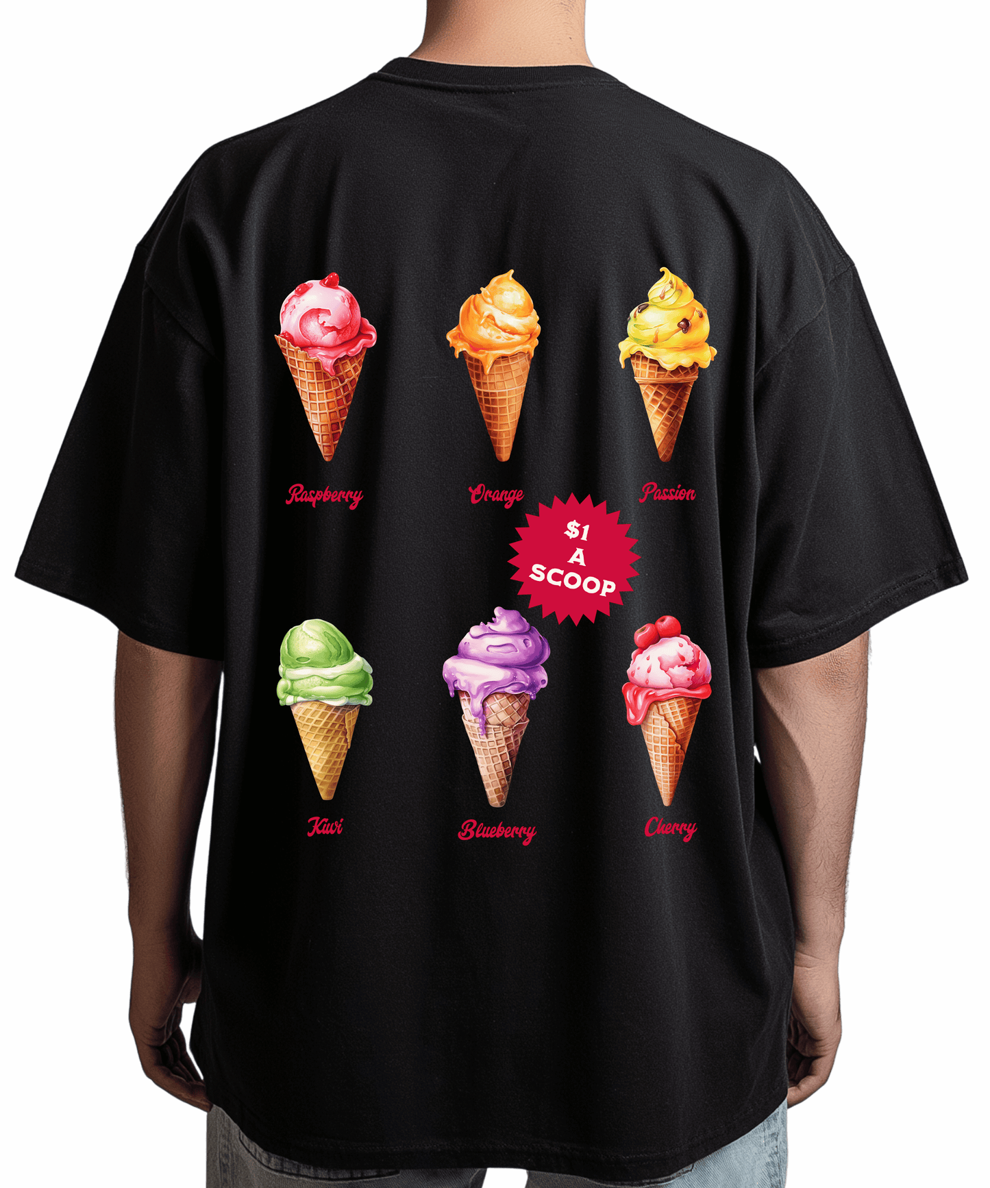 Urban Tag Oversized T-Shirt – "Ice Cream Club"