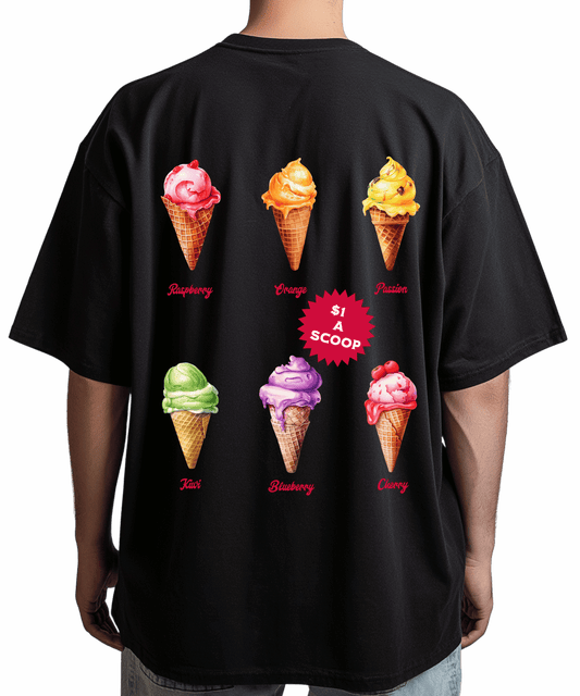 Urban Tag Oversized T-Shirt – "Ice Cream Club"