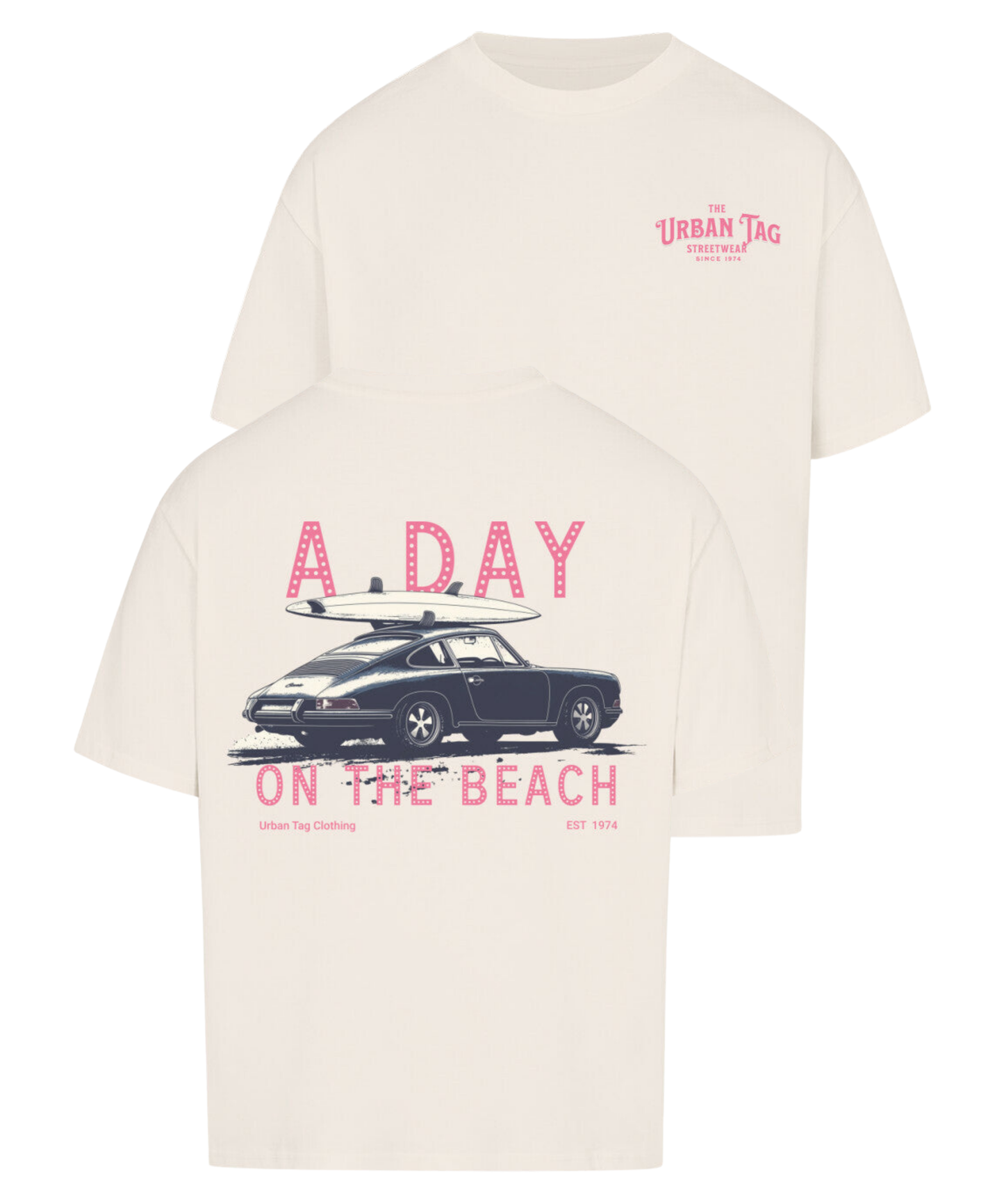 Urban Tag Oversized T-Shirt – "A Day on the Beach"