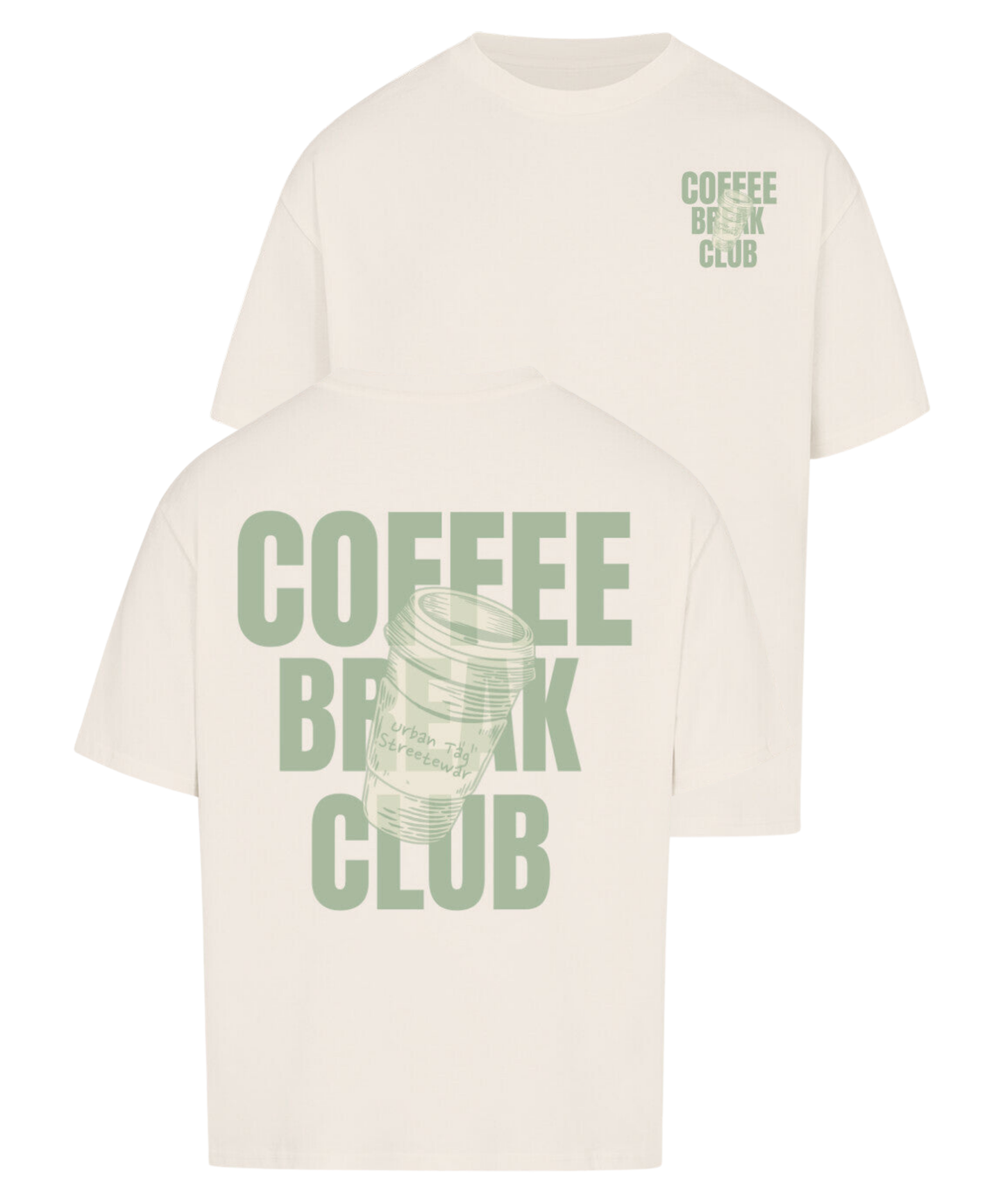 Urban Tag Oversized T-Shirt – "Coffee Break"