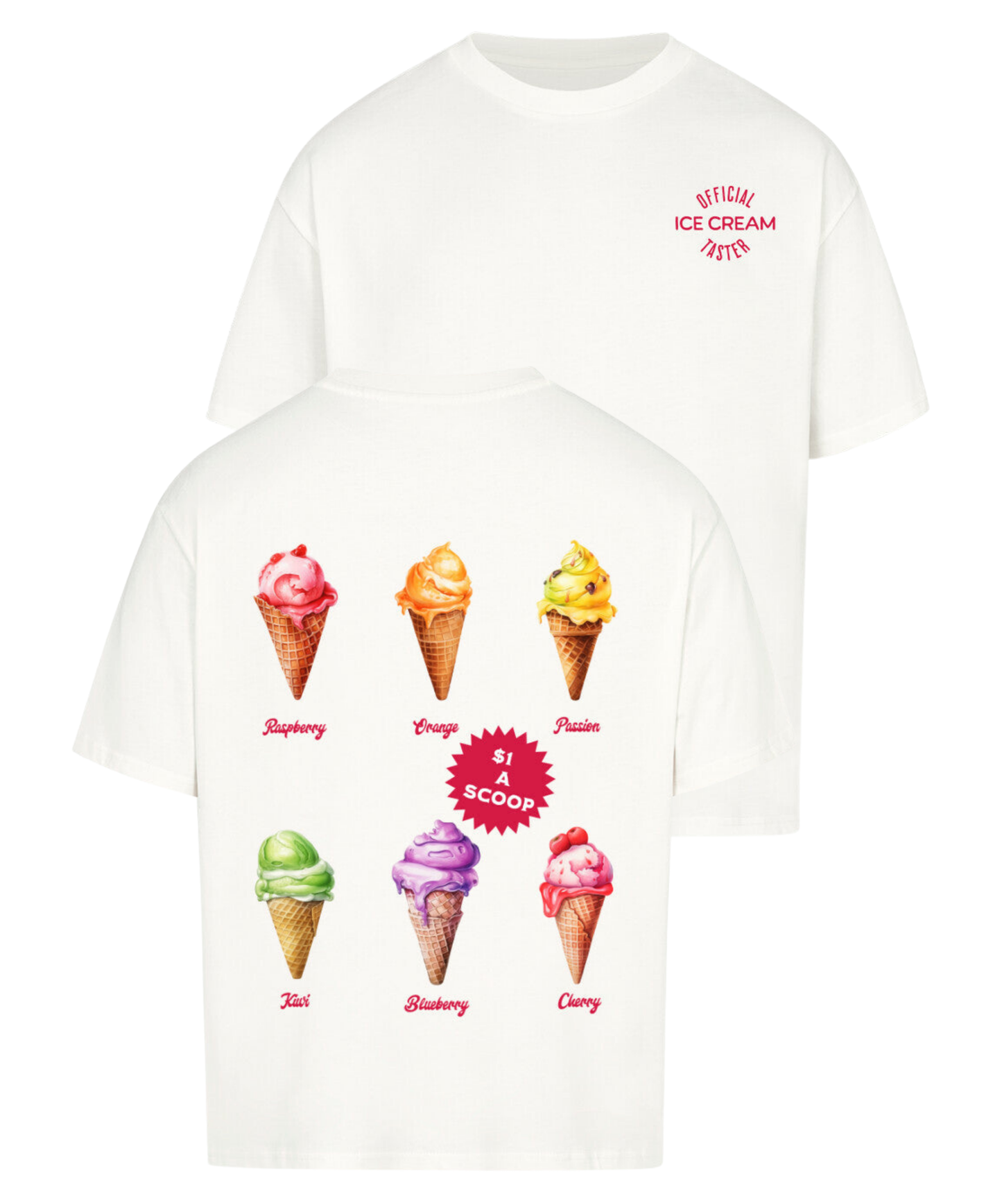 Urban Tag Oversized T-Shirt – "Ice Cream Club"