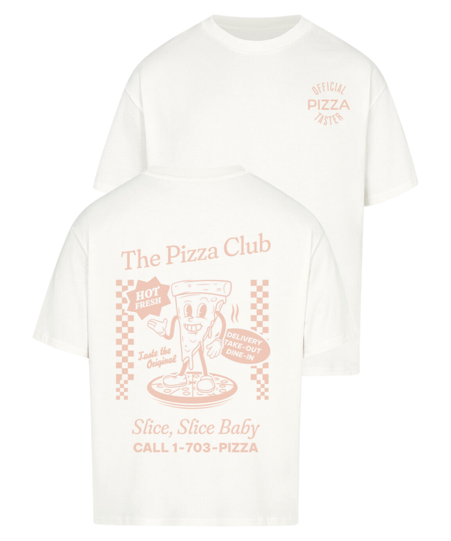 Urban Tag Oversized T-Shirt – "The Pizza Club"