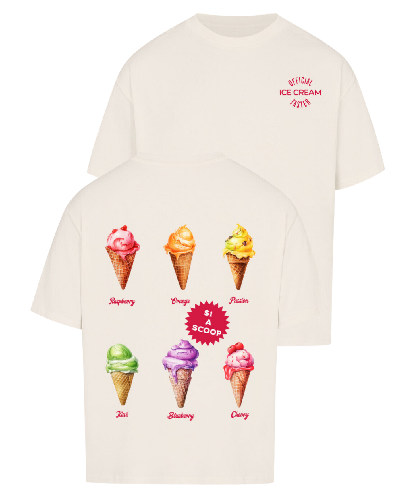Urban Tag Oversized T-Shirt – "Ice Cream Club"