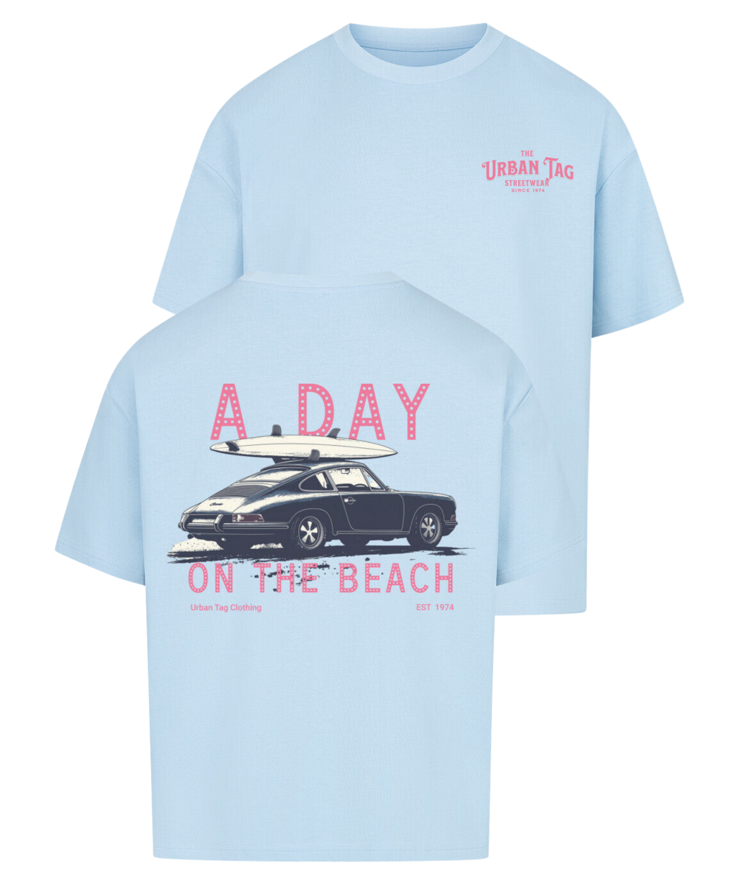 Urban Tag Oversized T-Shirt – "A Day on the Beach"