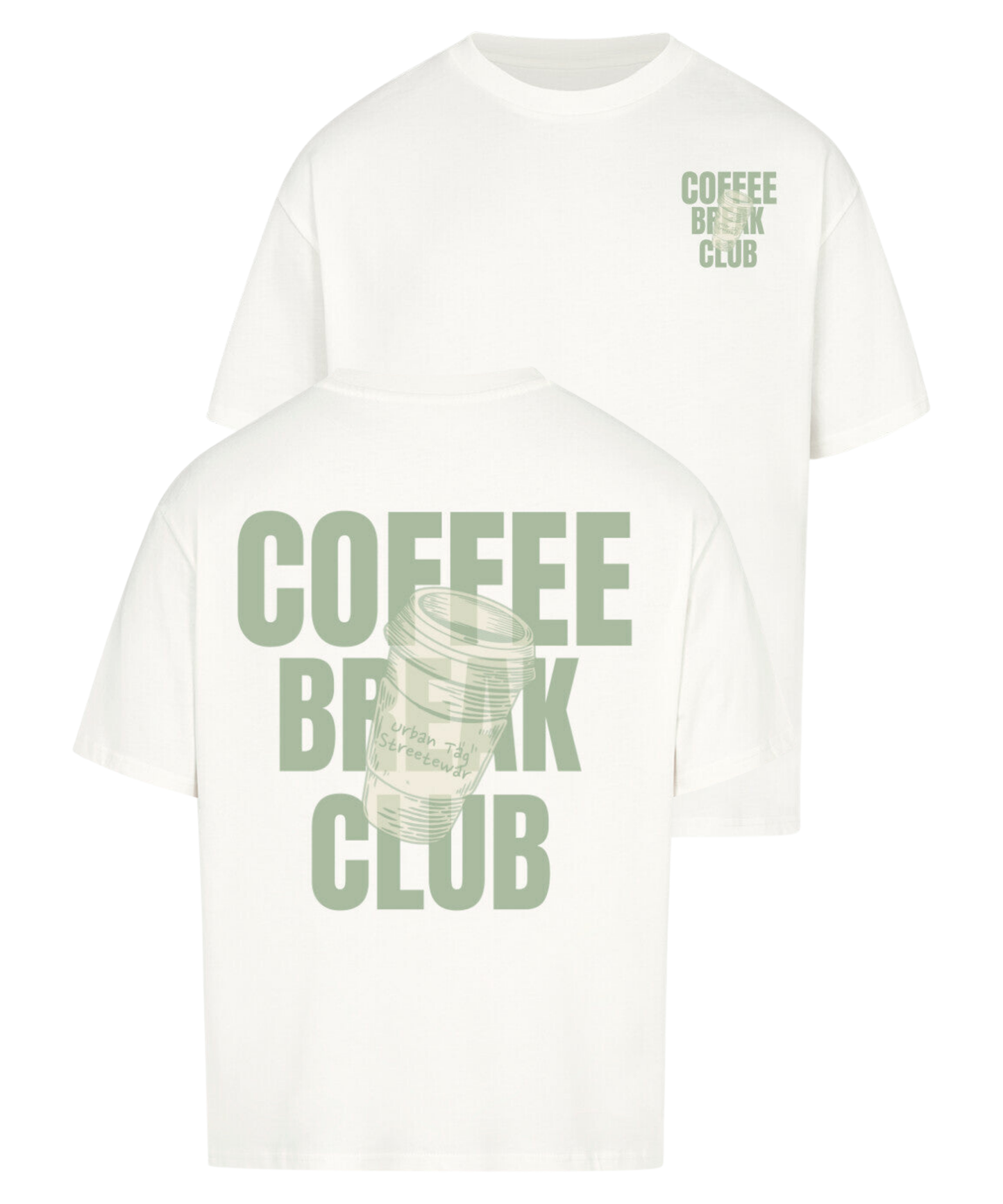 Urban Tag Oversized T-Shirt – "Coffee Break"