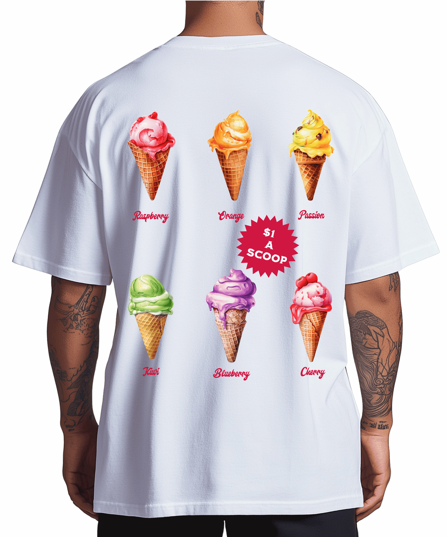 Urban Tag Oversized T-Shirt – "Ice Cream Club"