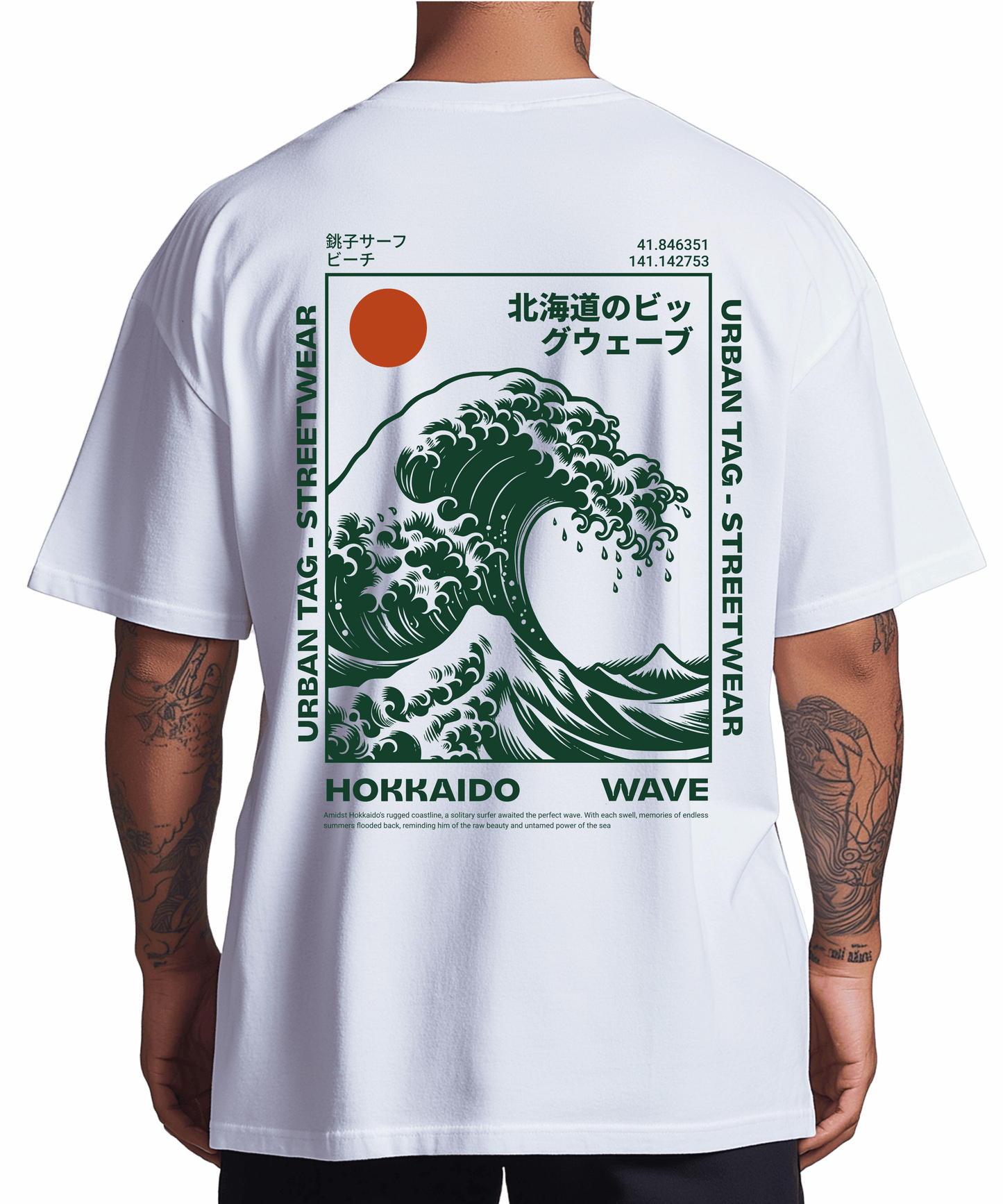 Urban Tag Oversized T-Shirt – "Hokkaido Wave"