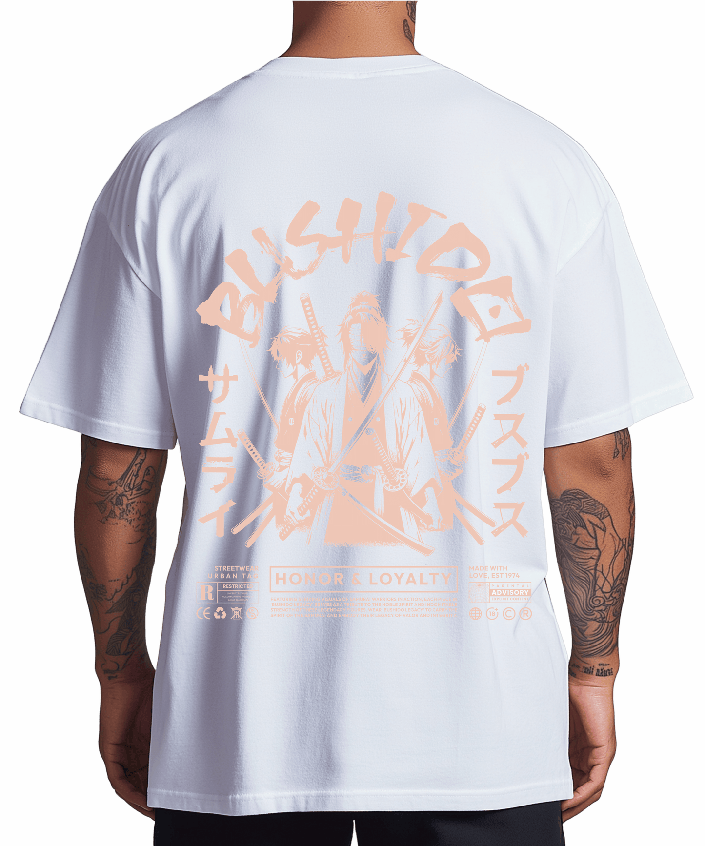 Urban Tag Oversized T-Shirt – "Bushido Samurai"
