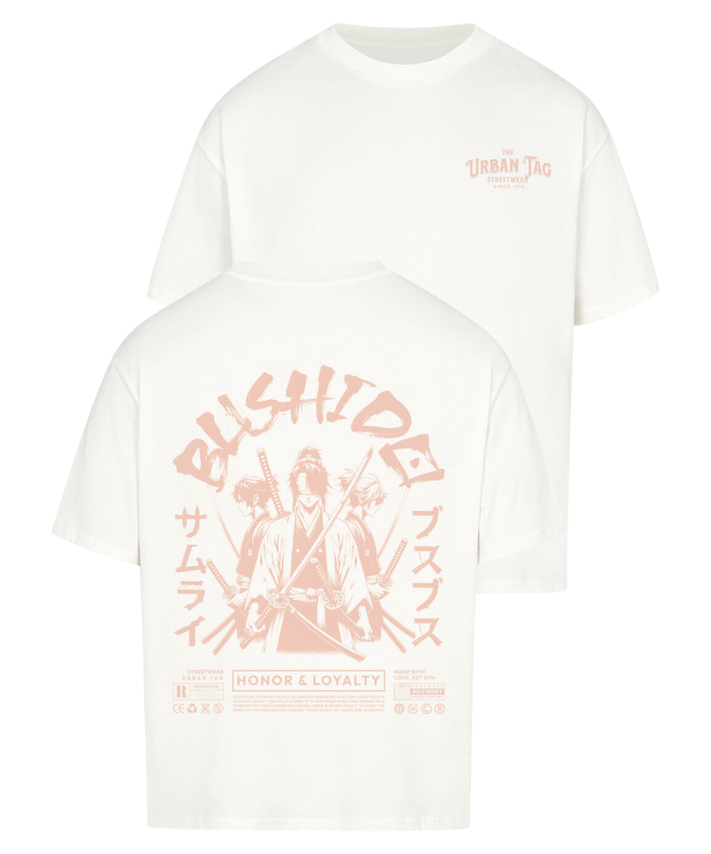 Urban Tag Oversized T-Shirt – "Bushido Samurai"