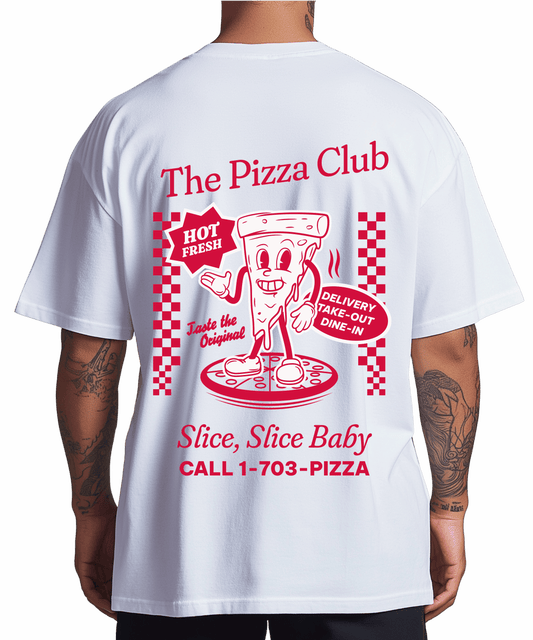 Urban Tag Oversized T-Shirt – "The Pizza Club"