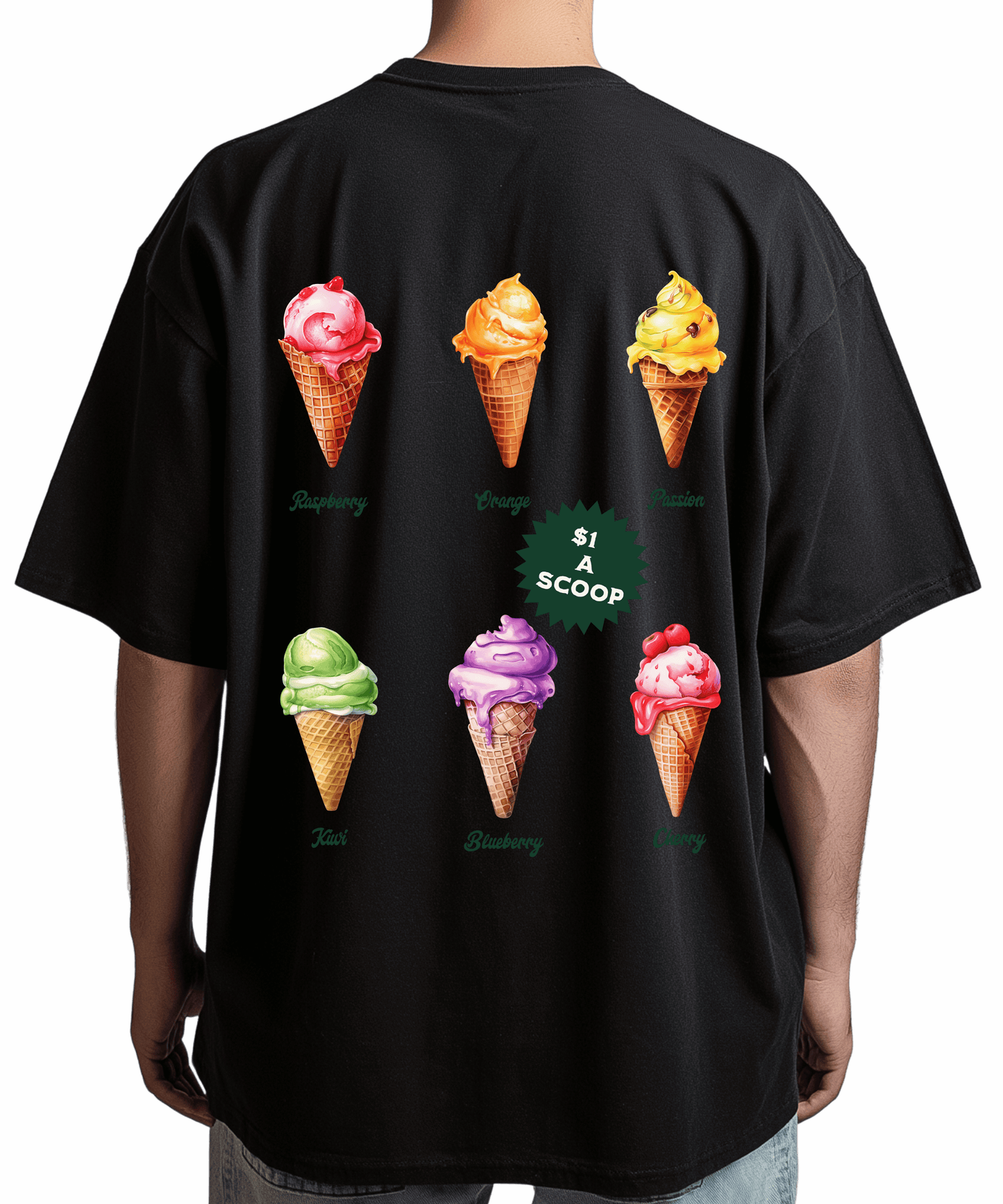 Urban Tag Oversized T-Shirt – "Ice Cream Club"