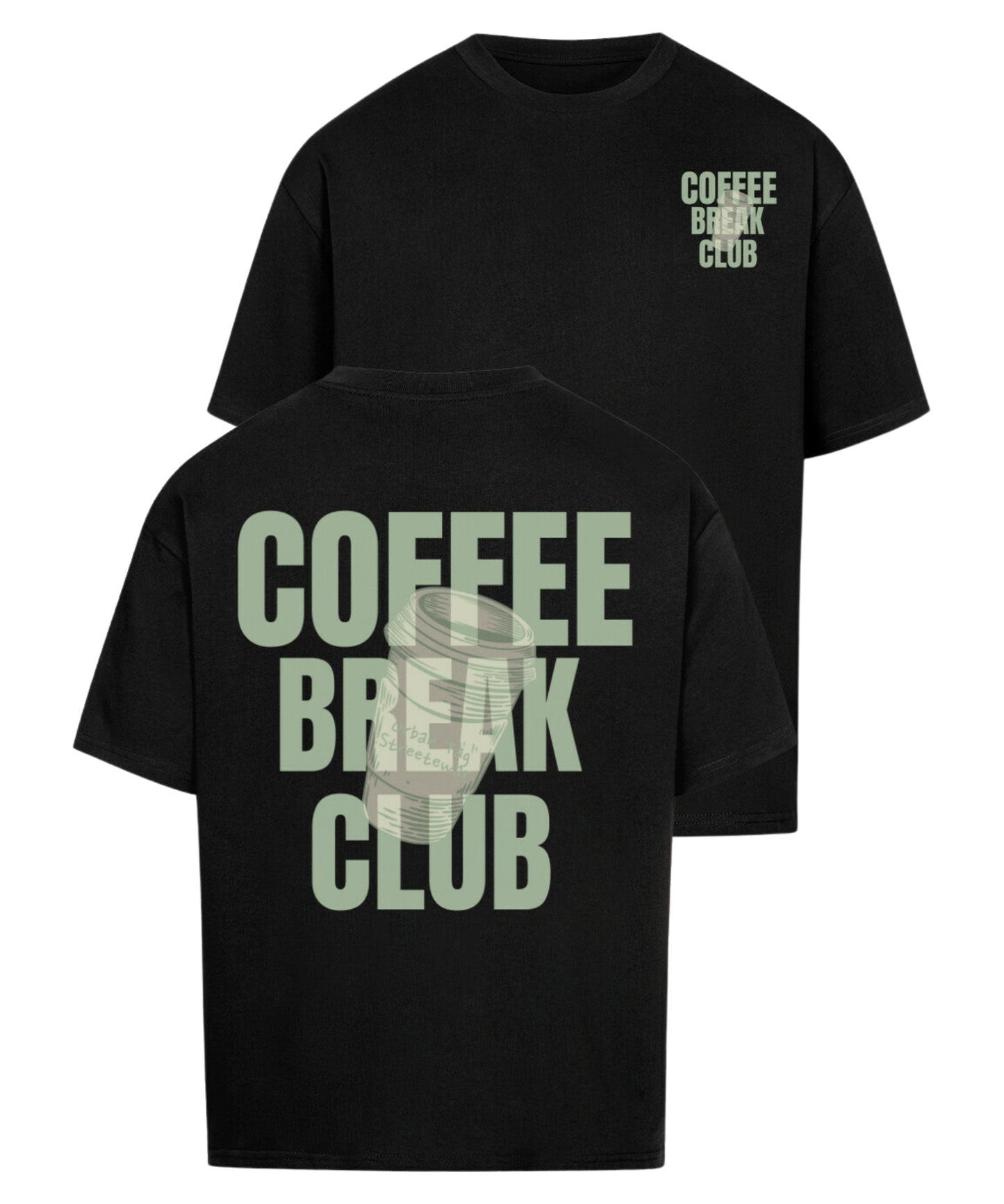 Urban Tag Oversized T-Shirt – "Coffee Break"