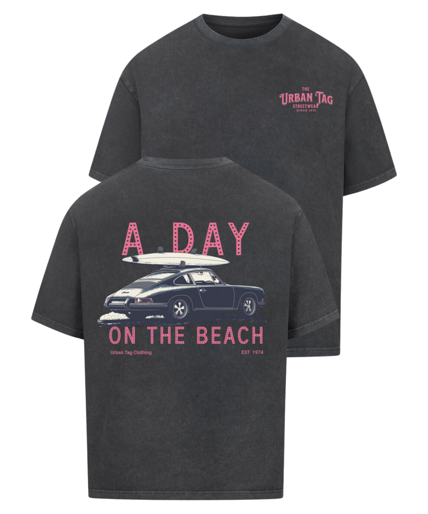 Urban Tag Oversized T-Shirt – "A Day on the Beach"