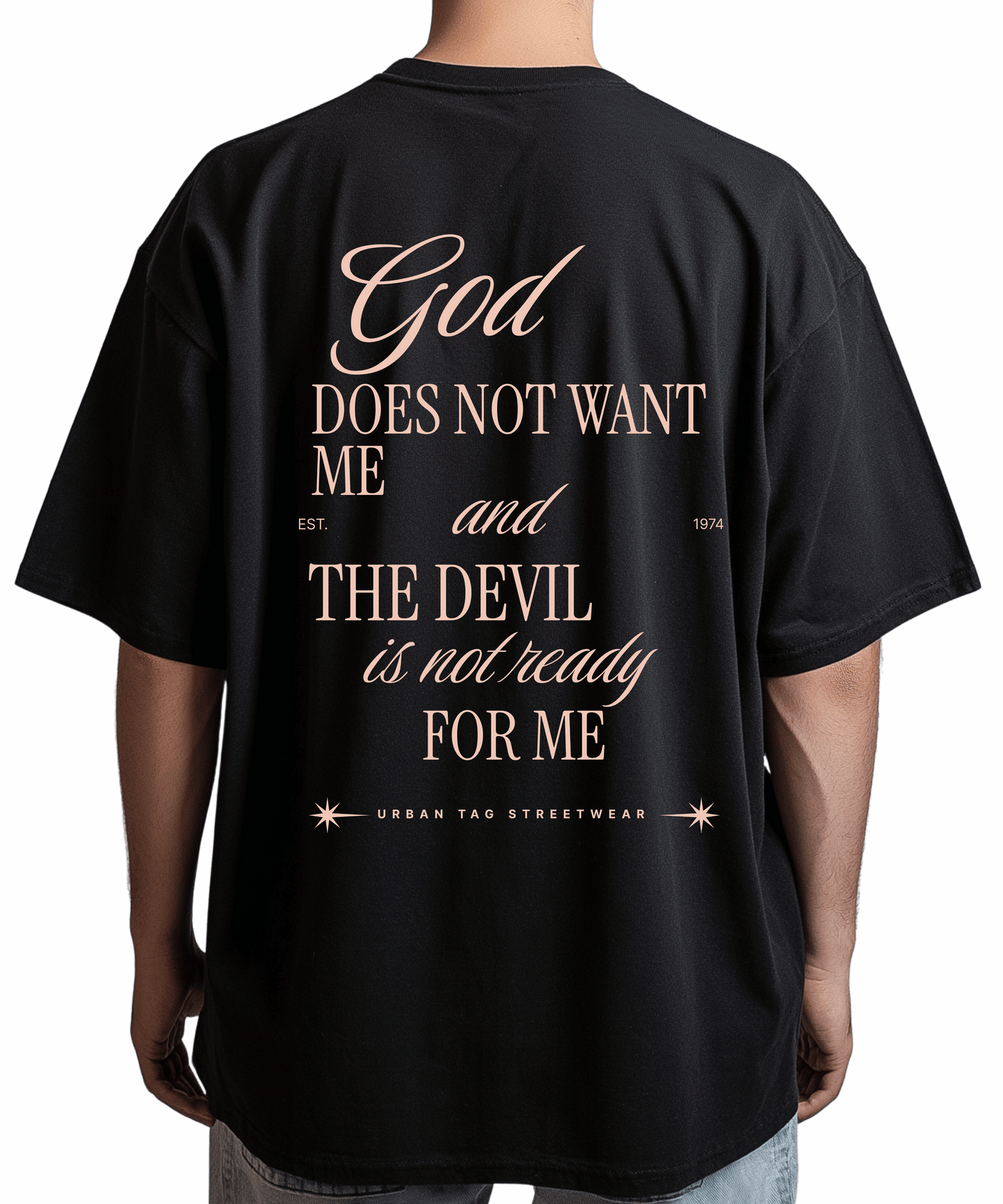 Urban Tag Oversized T-Shirt – "God & Devil"