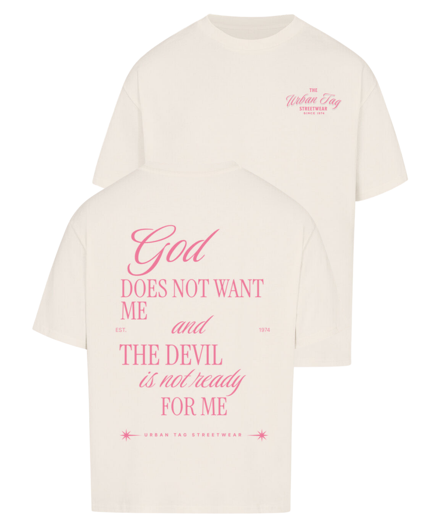 Urban Tag Oversized T-Shirt – "God & Devil"