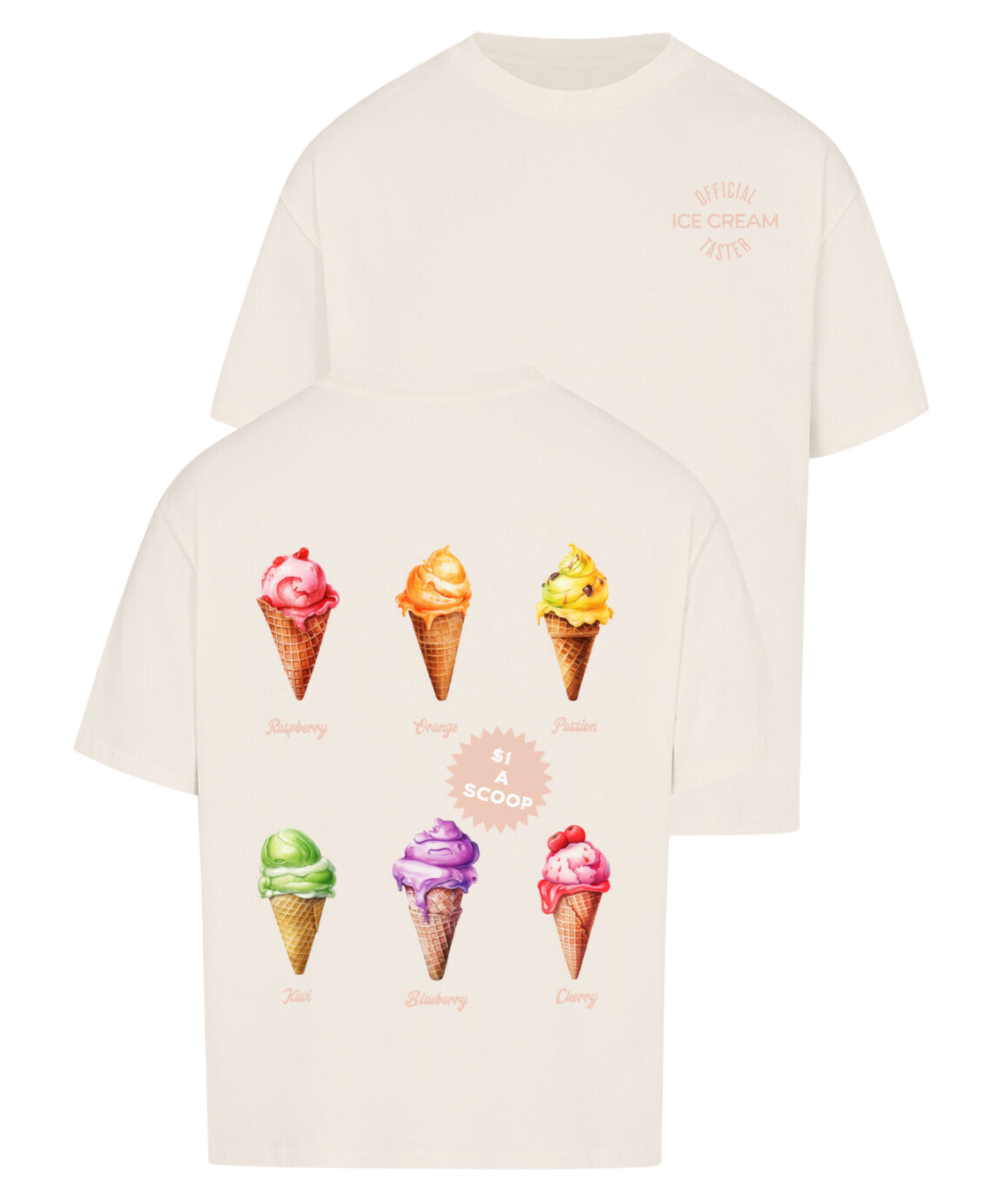 Urban Tag Oversized T-Shirt – "Ice Cream Club"