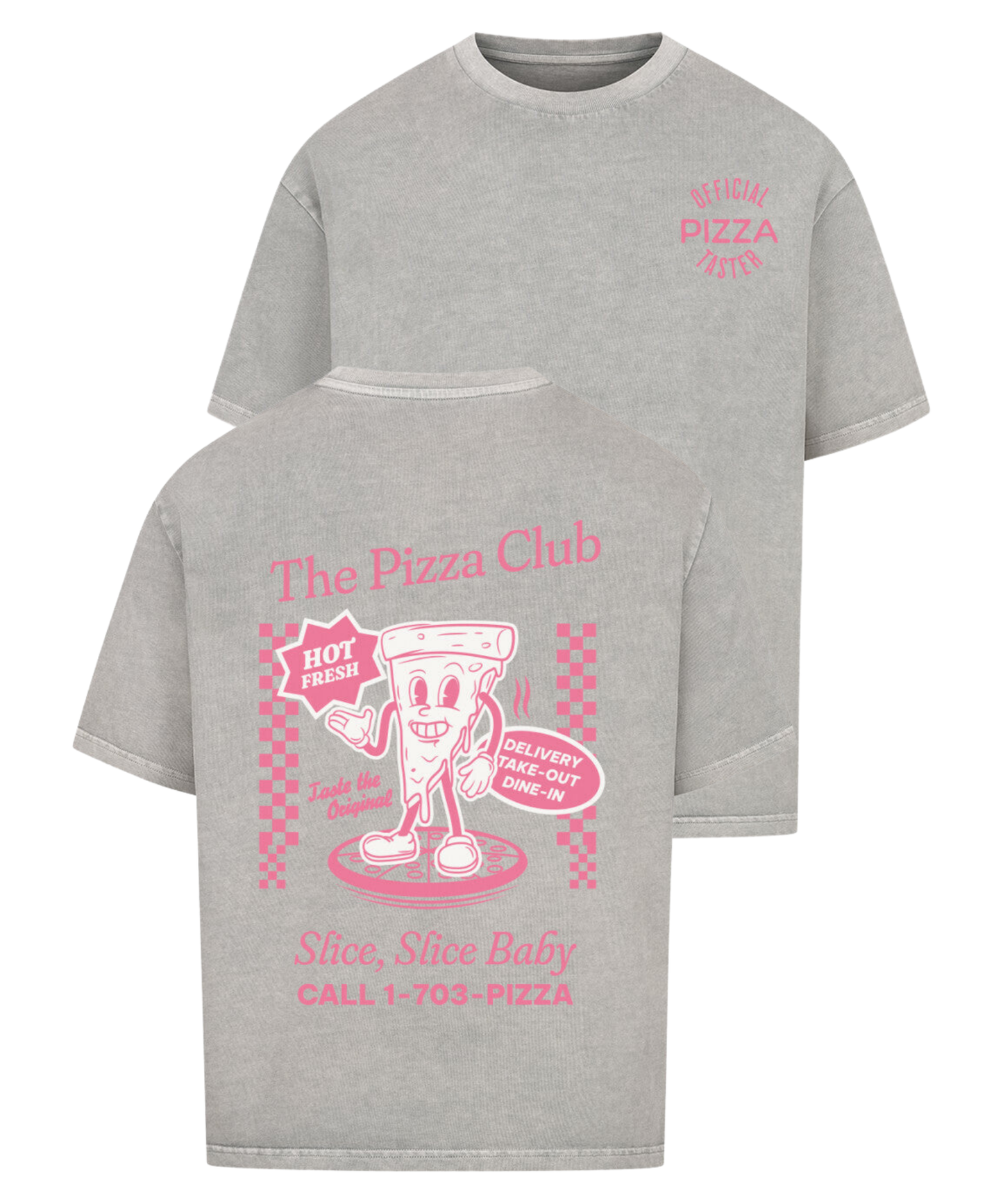 Urban Tag Oversized T-Shirt – "The Pizza Club"