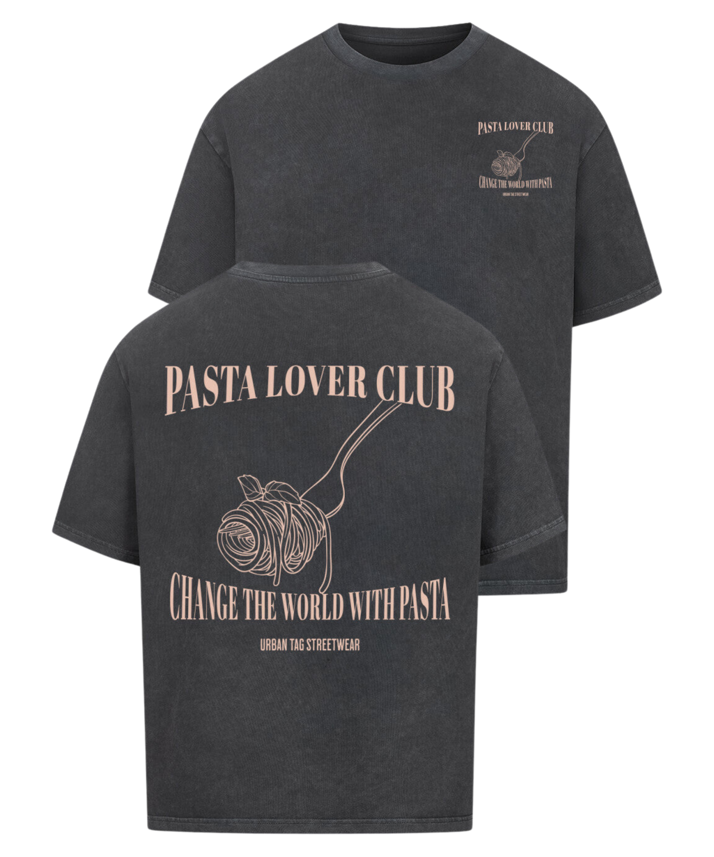 Urban Tag Oversized T-Shirt – "Pasta Lover Club"