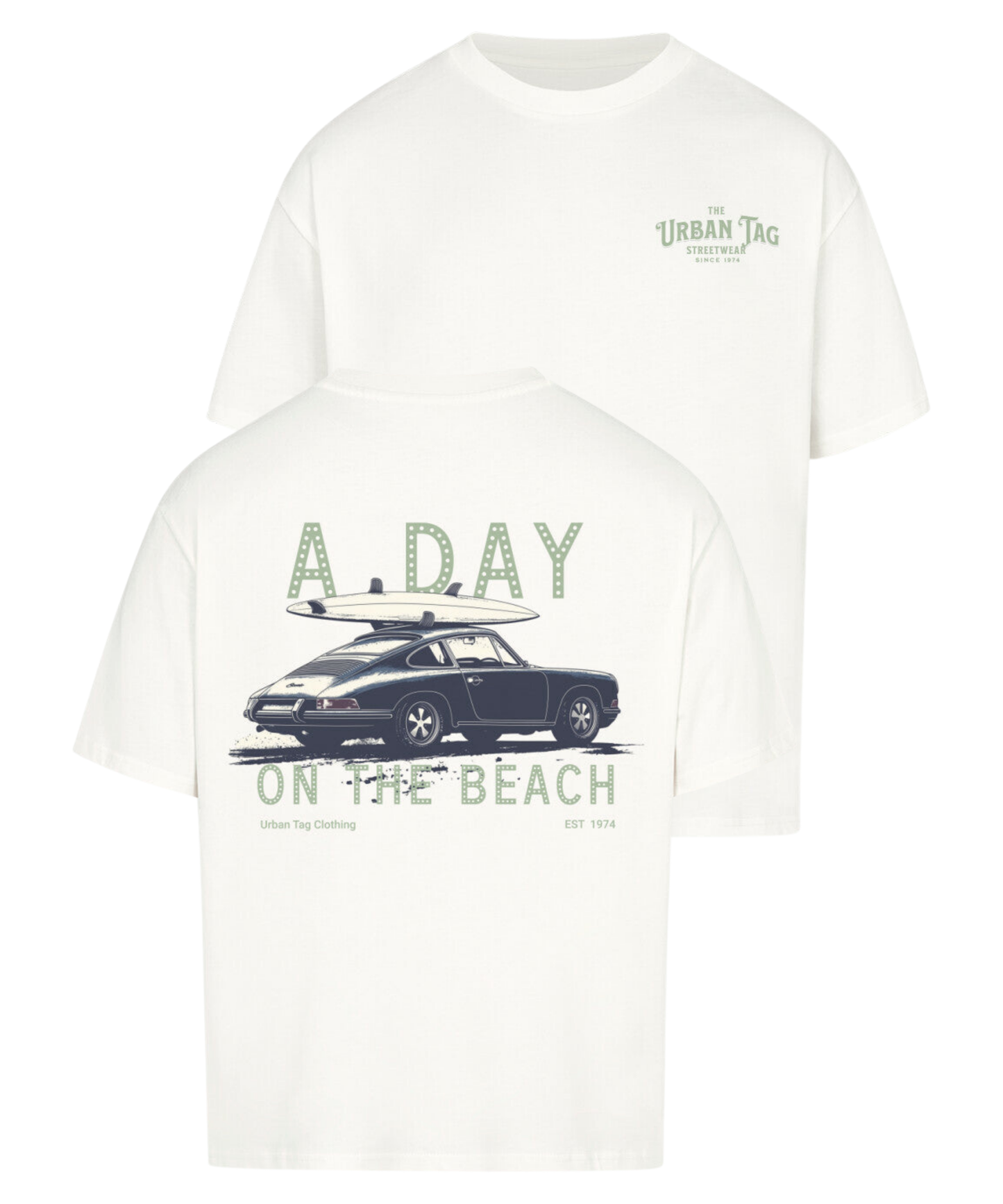 Urban Tag Oversized T-Shirt – "A Day on the Beach"