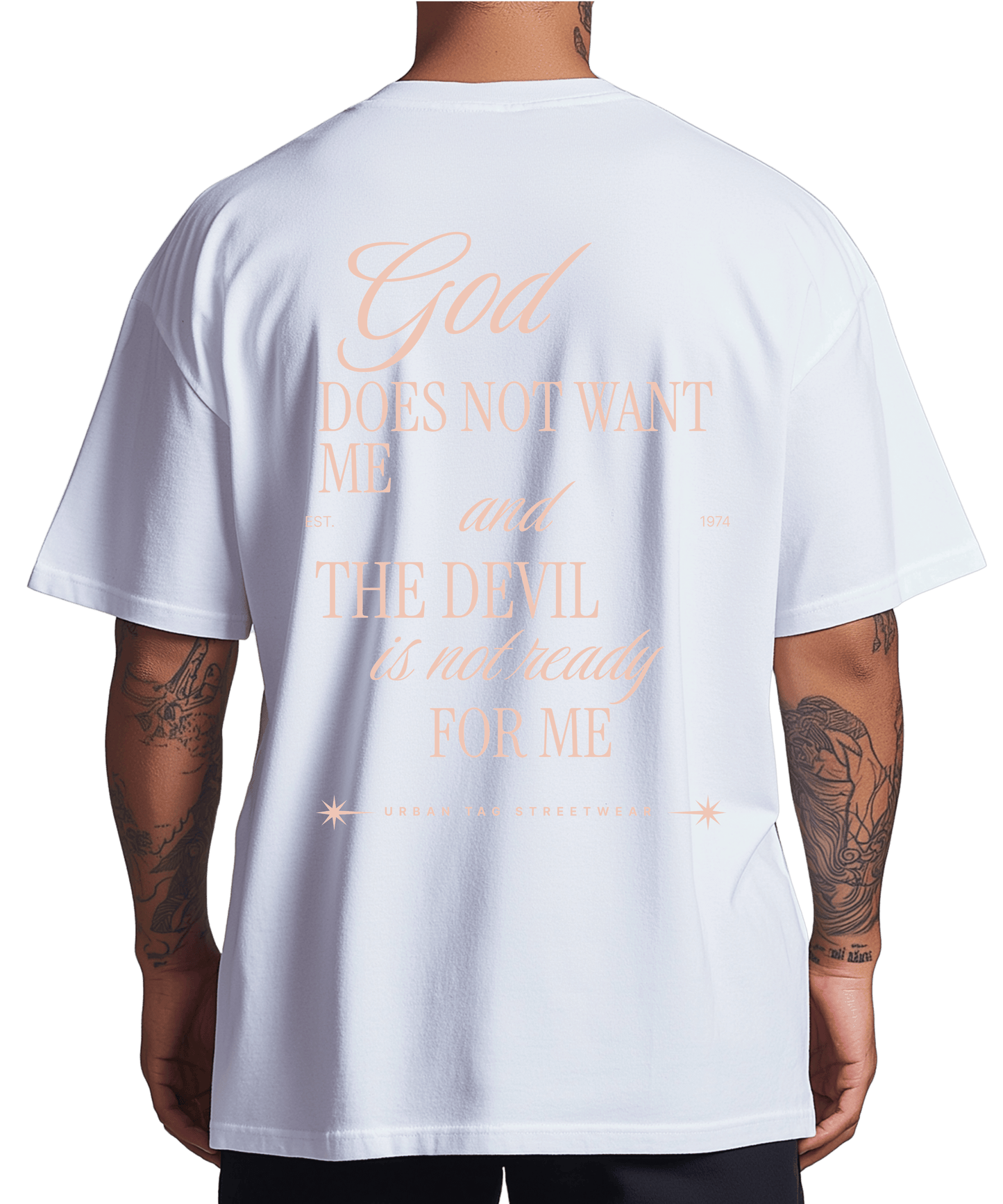 Urban Tag Oversized T-Shirt – "God & Devil"
