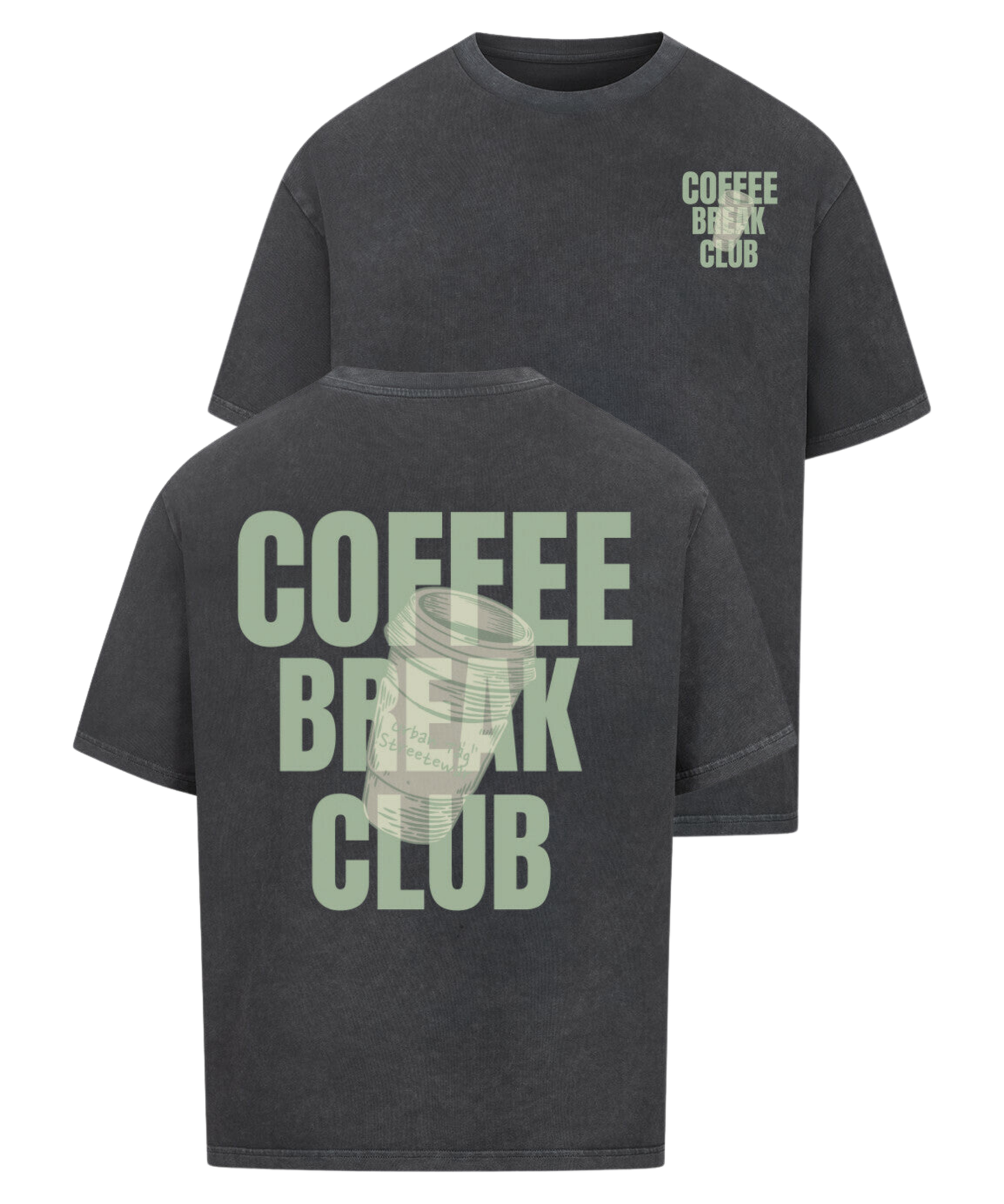 Urban Tag Oversized T-Shirt – "Coffee Break"