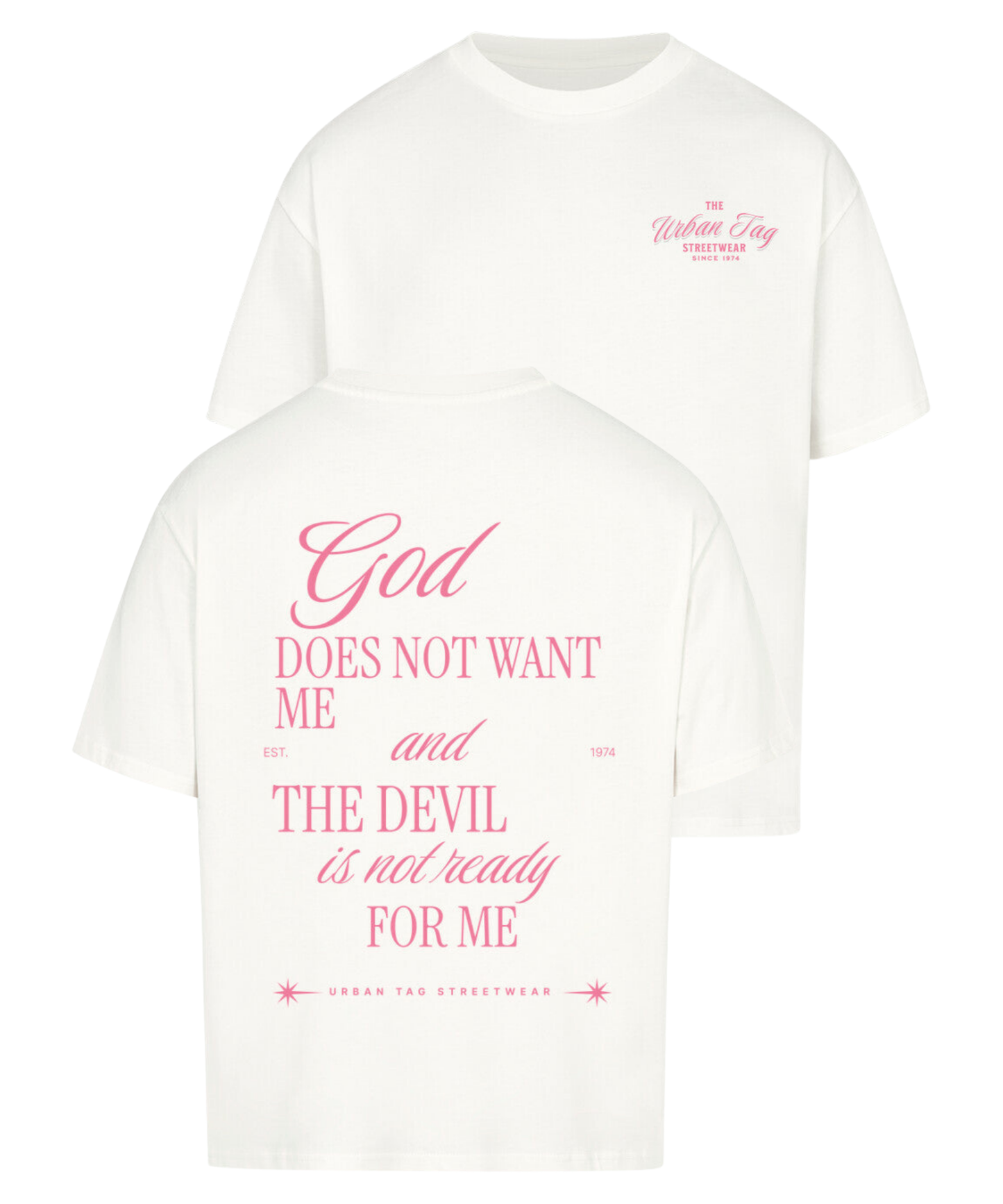 Urban Tag Oversized T-Shirt – "God & Devil"