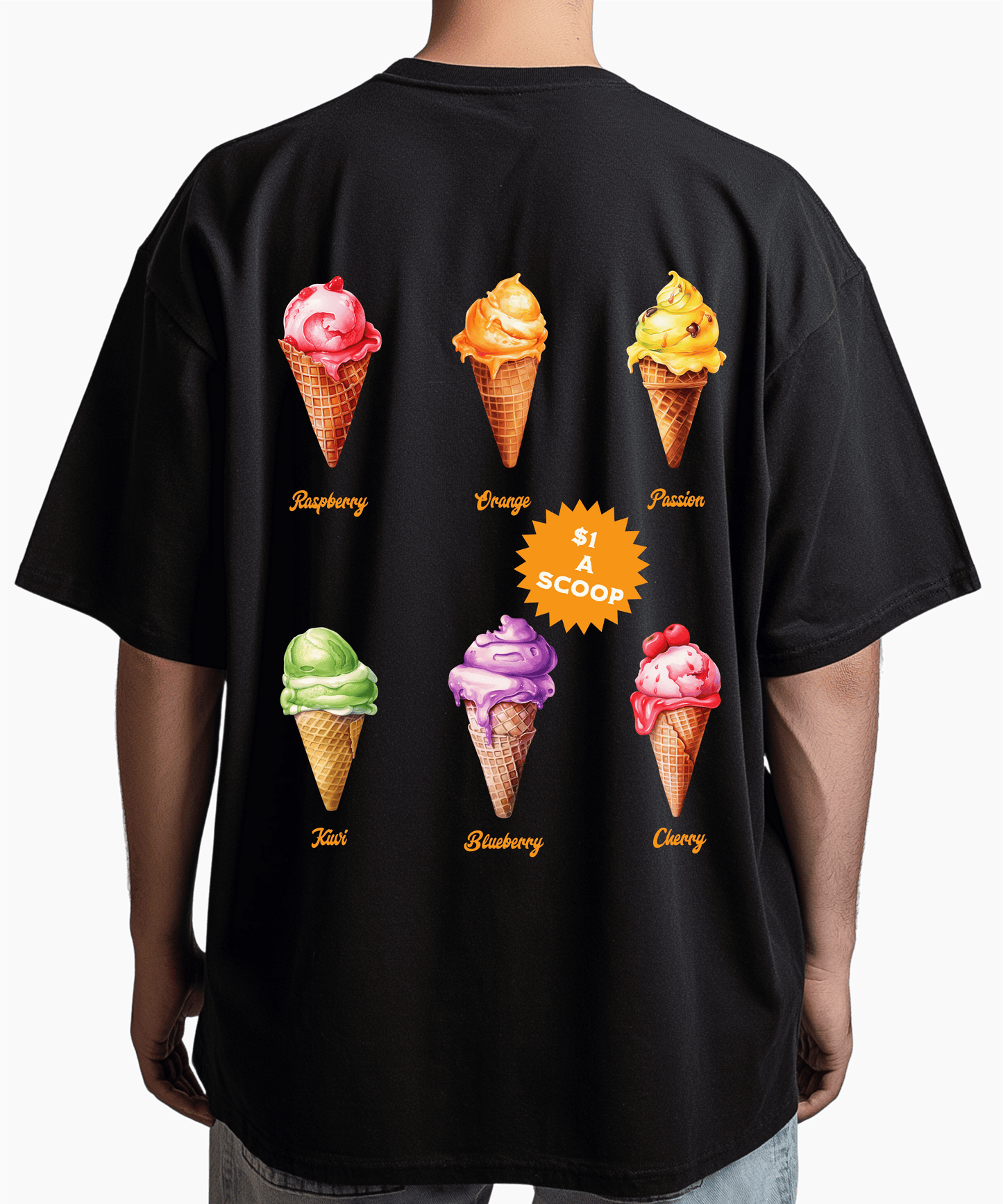 Urban Tag Oversized T-Shirt – "Ice Cream Club"