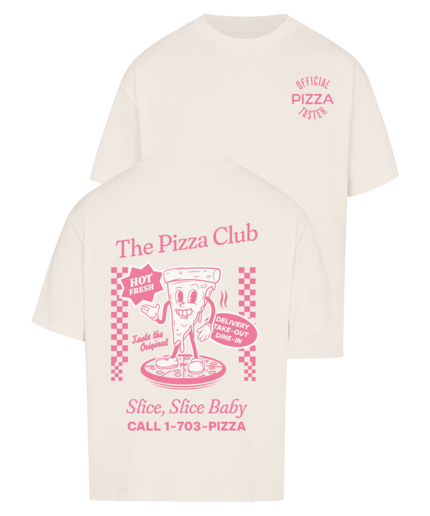 Urban Tag Oversized T-Shirt – "The Pizza Club"