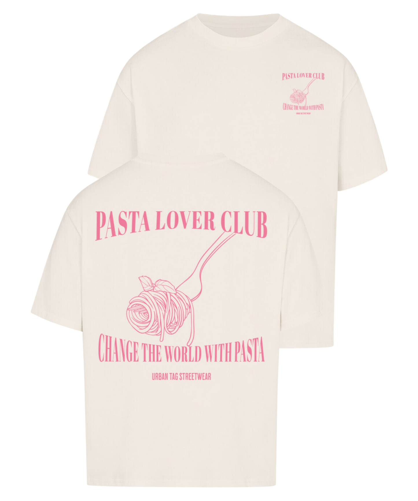 Urban Tag Oversized T-Shirt – "Pasta Lover Club"
