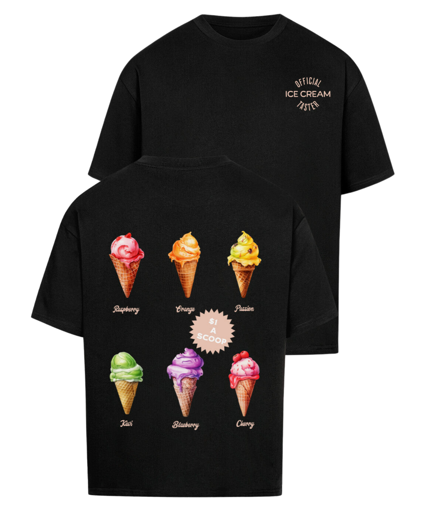 Urban Tag Oversized T-Shirt – "Ice Cream Club"