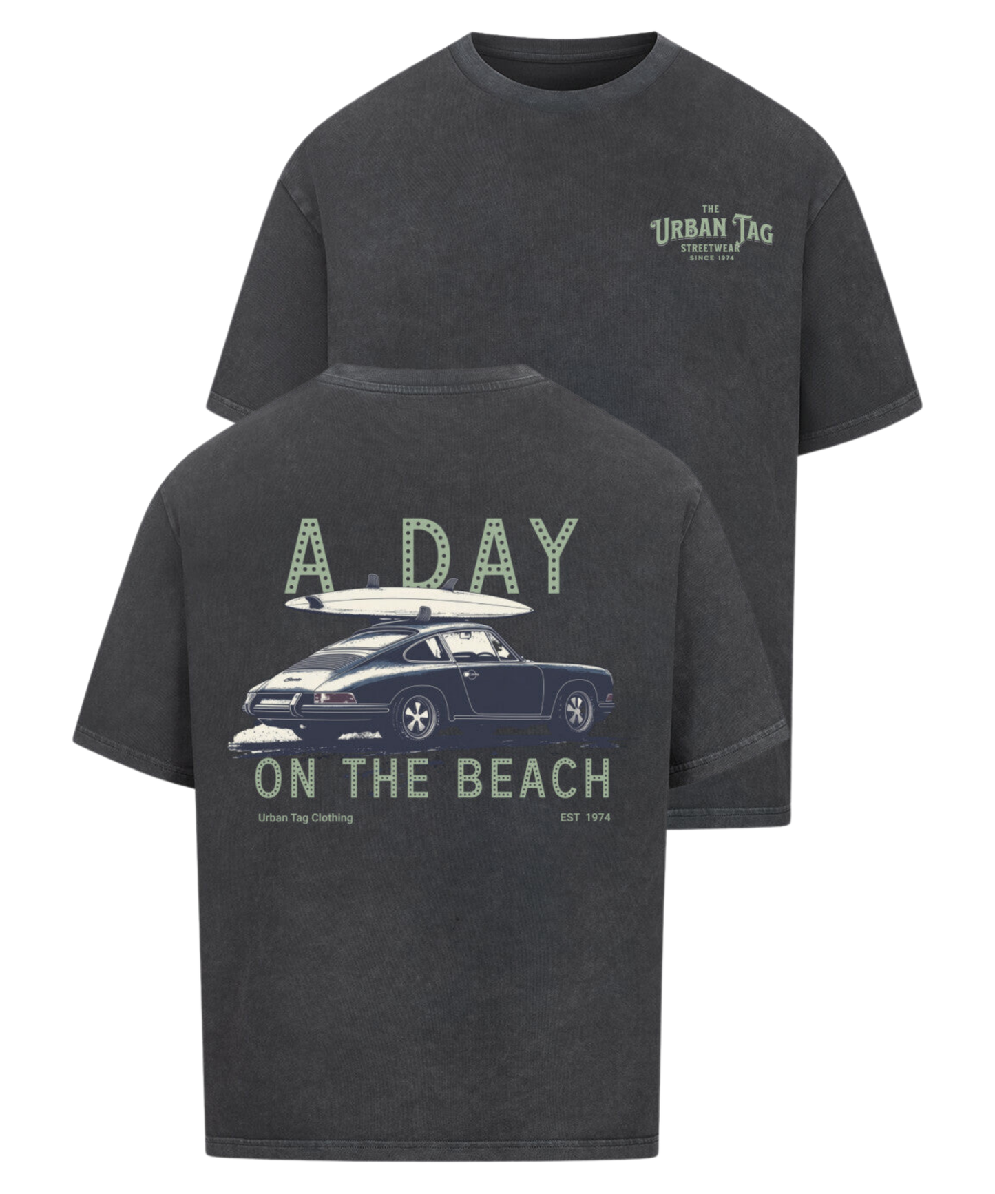 Urban Tag Oversized T-Shirt – "A Day on the Beach"