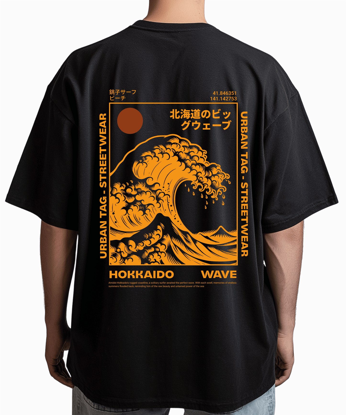 Urban Tag Oversized T-Shirt – "Hokkaido Wave"