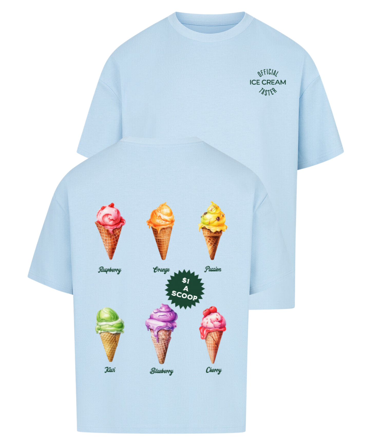 Urban Tag Oversized T-Shirt – "Ice Cream Club"