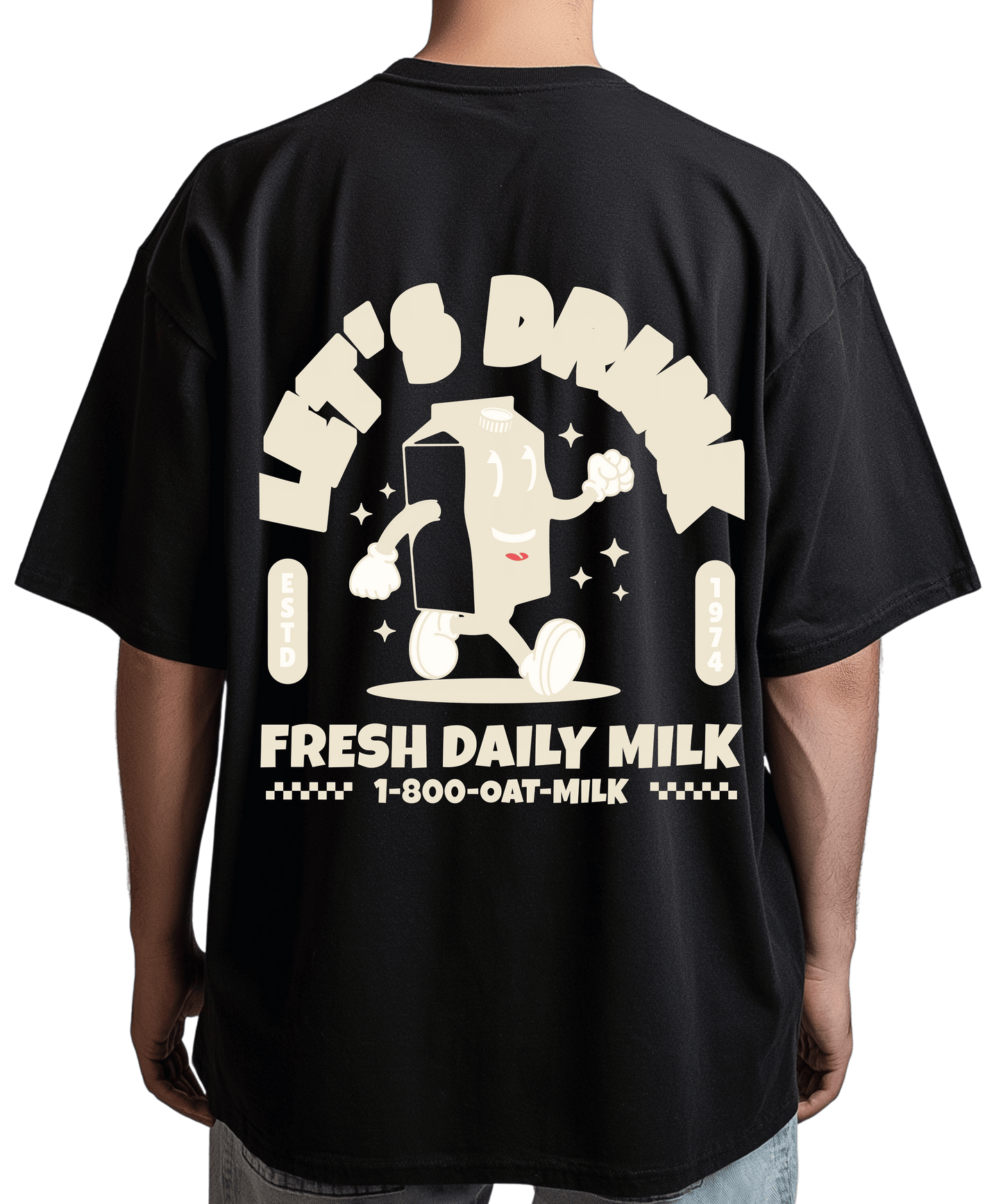 Urban Tag Oversized T-Shirt – "Fresh Daily Milk"