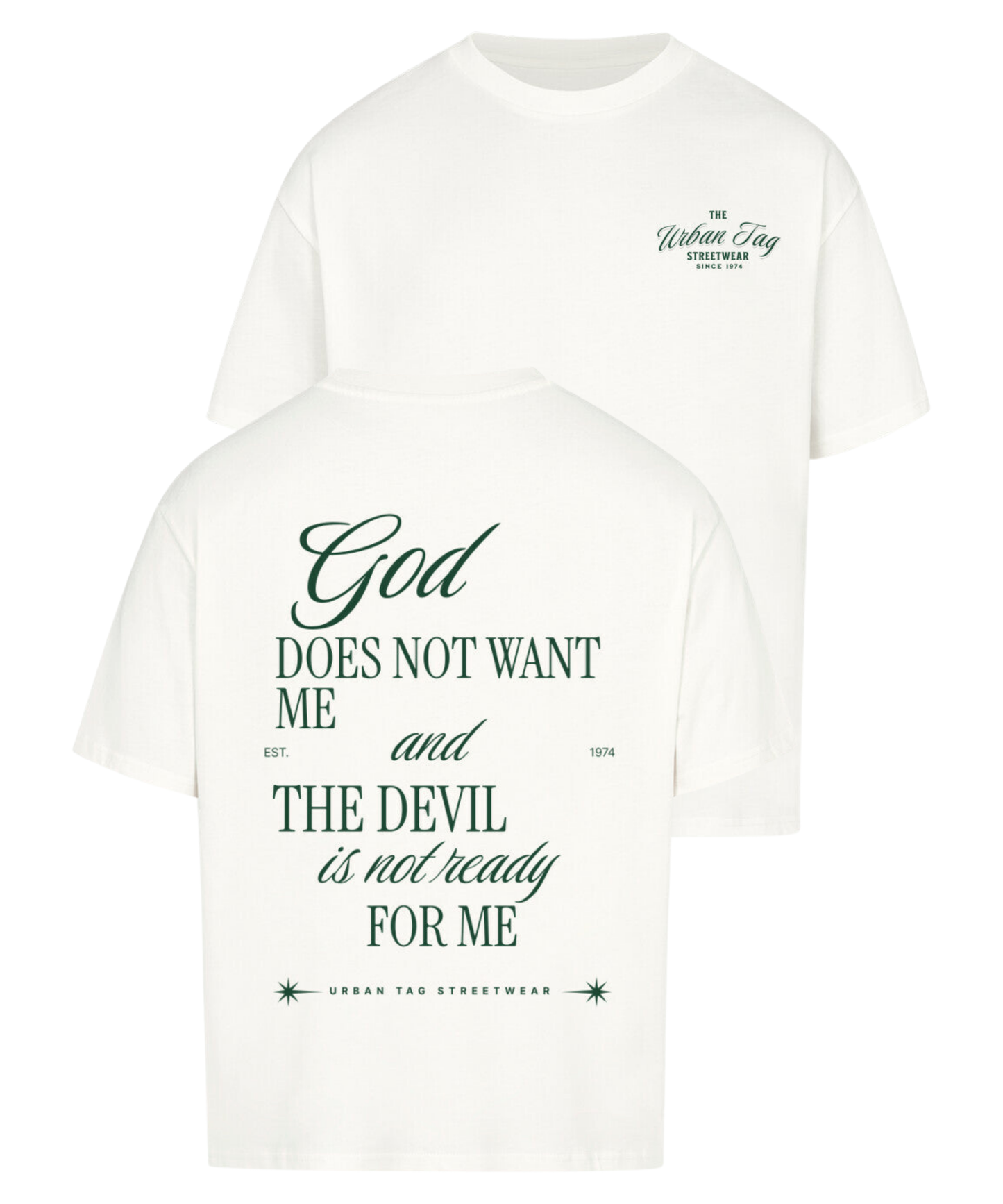 Urban Tag Oversized T-Shirt – "God & Devil"