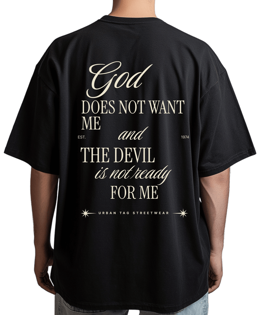 Urban Tag Oversized T-Shirt – "God & Devil"