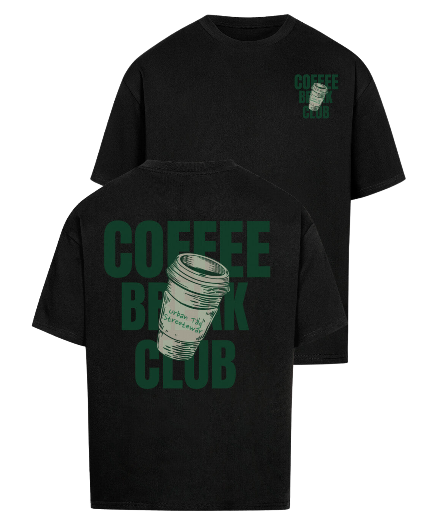 Urban Tag Oversized T-Shirt – "Coffee Break"