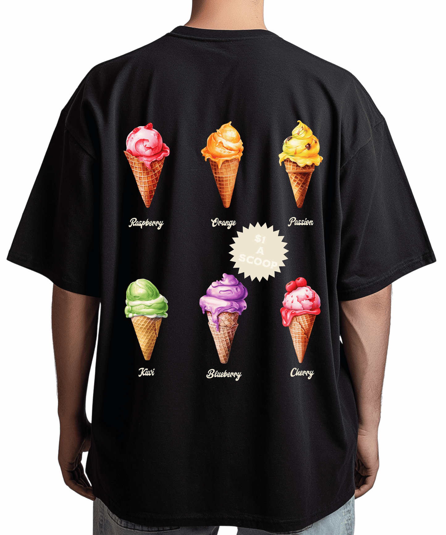 Urban Tag Oversized T-Shirt – "Ice Cream Club"