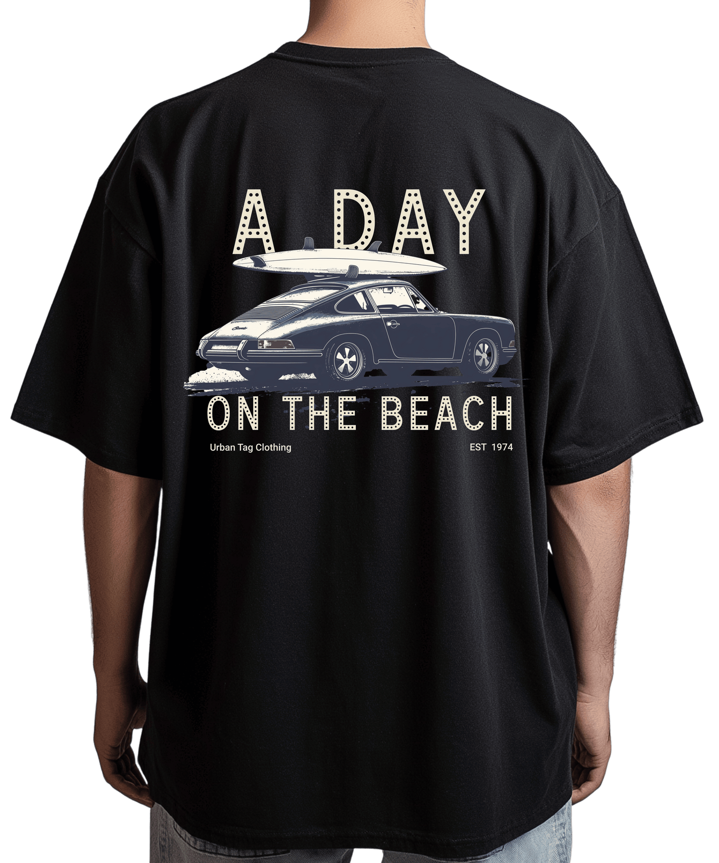 Urban Tag Oversized T-Shirt – "A Day on the Beach"
