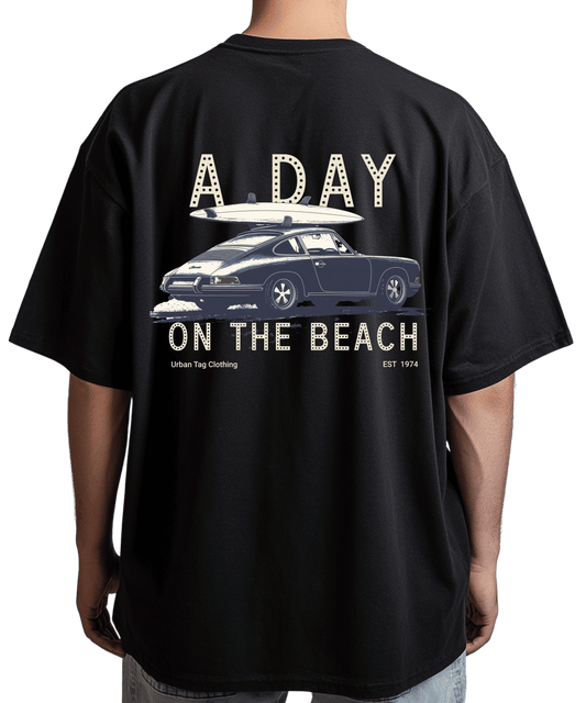 Urban Tag Oversized T-Shirt – "A Day on the Beach"