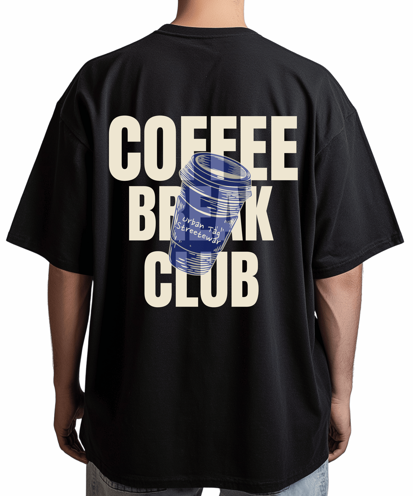 Urban Tag Oversized T-Shirt – "Coffee Break"