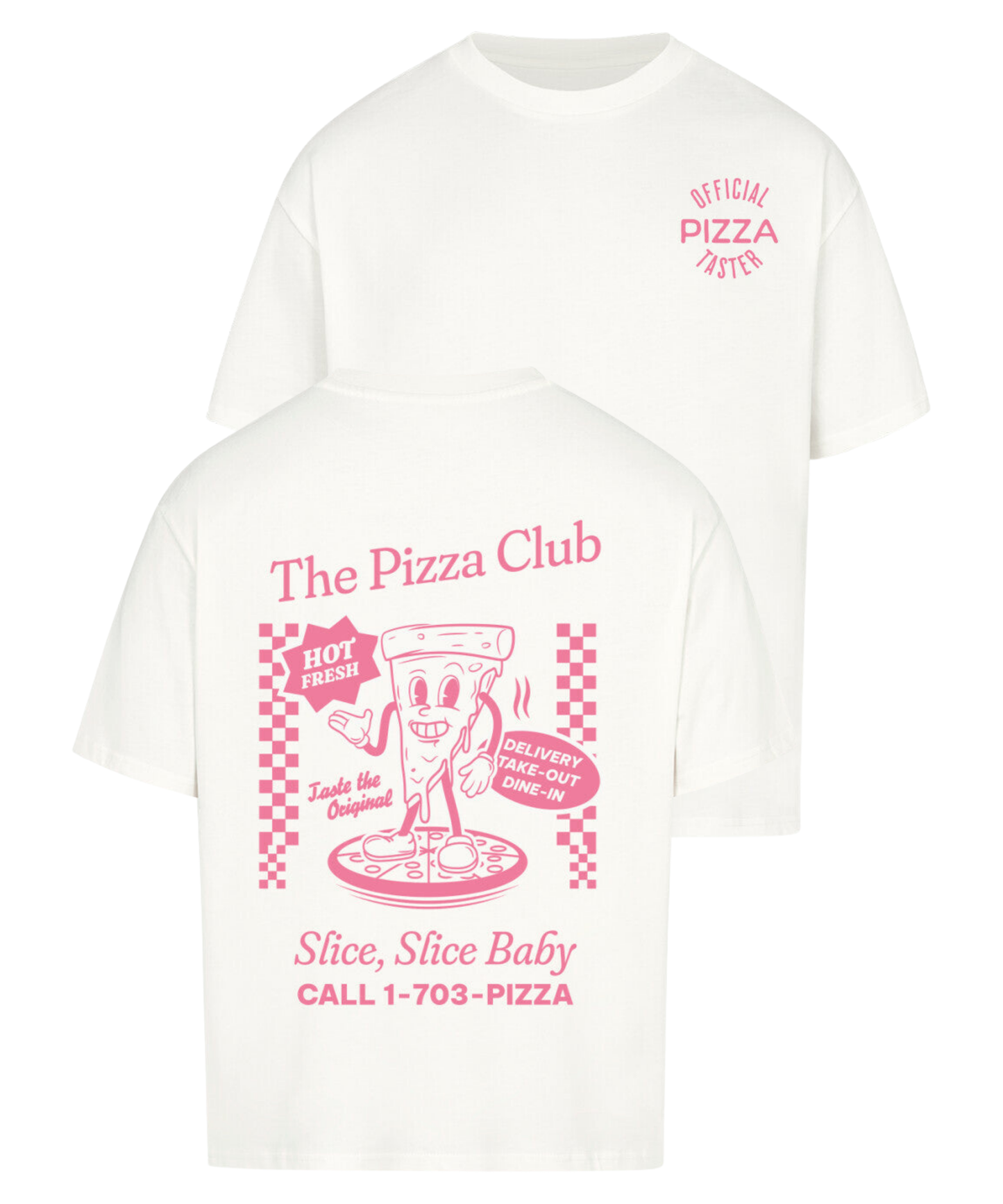 Urban Tag Oversized T-Shirt – "The Pizza Club"