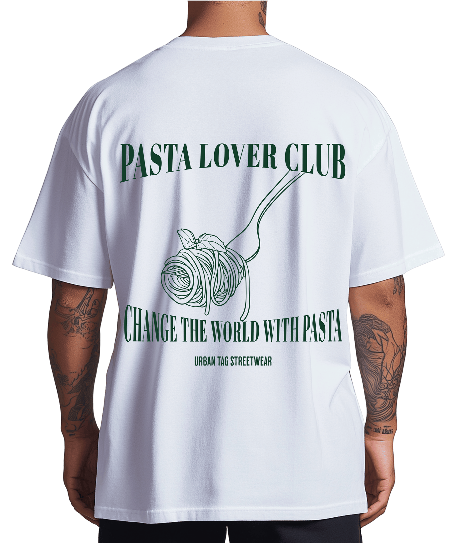 Urban Tag Oversized T-Shirt – "Pasta Lover Club"