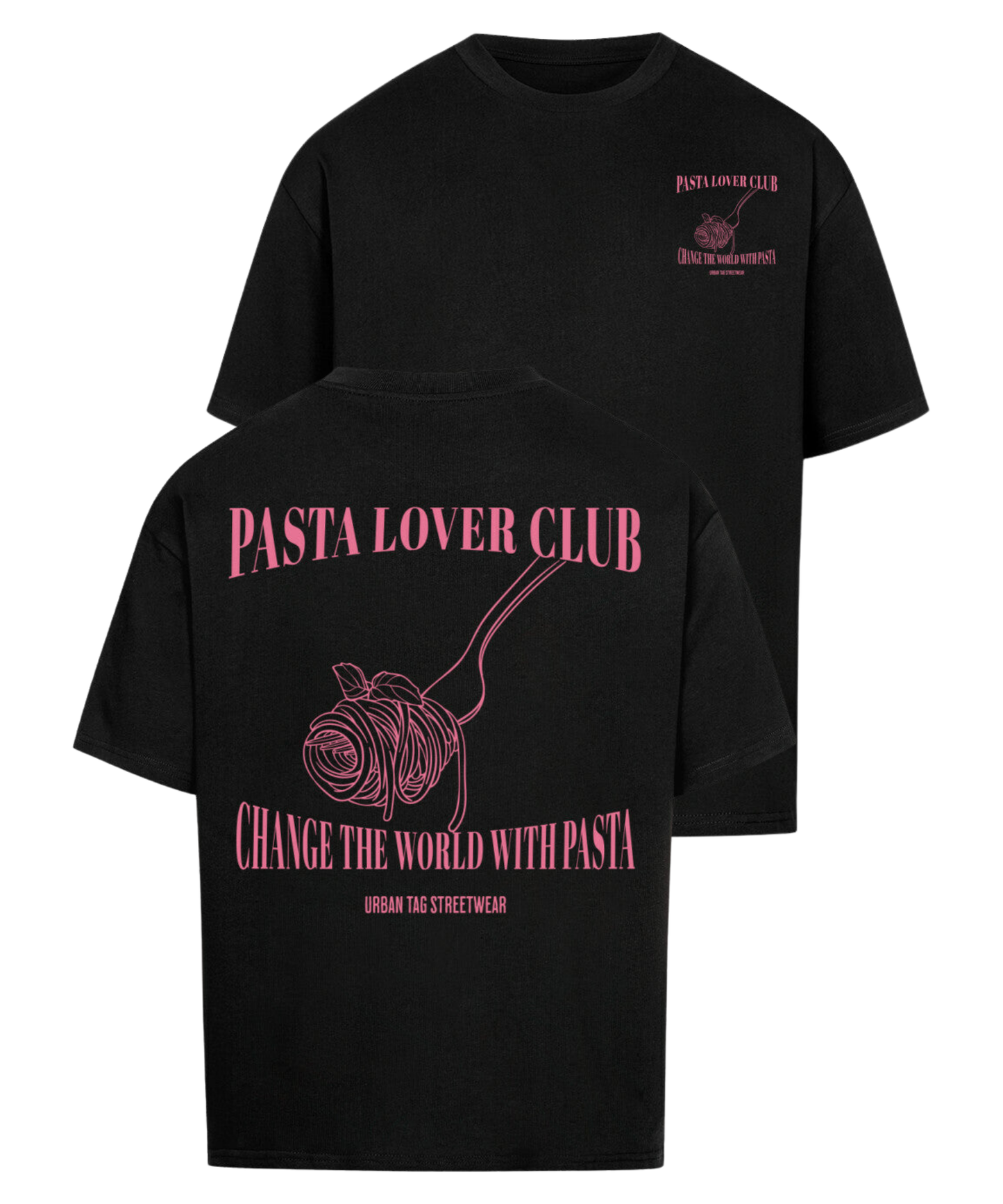 Urban Tag Oversized T-Shirt – "Pasta Lover Club"