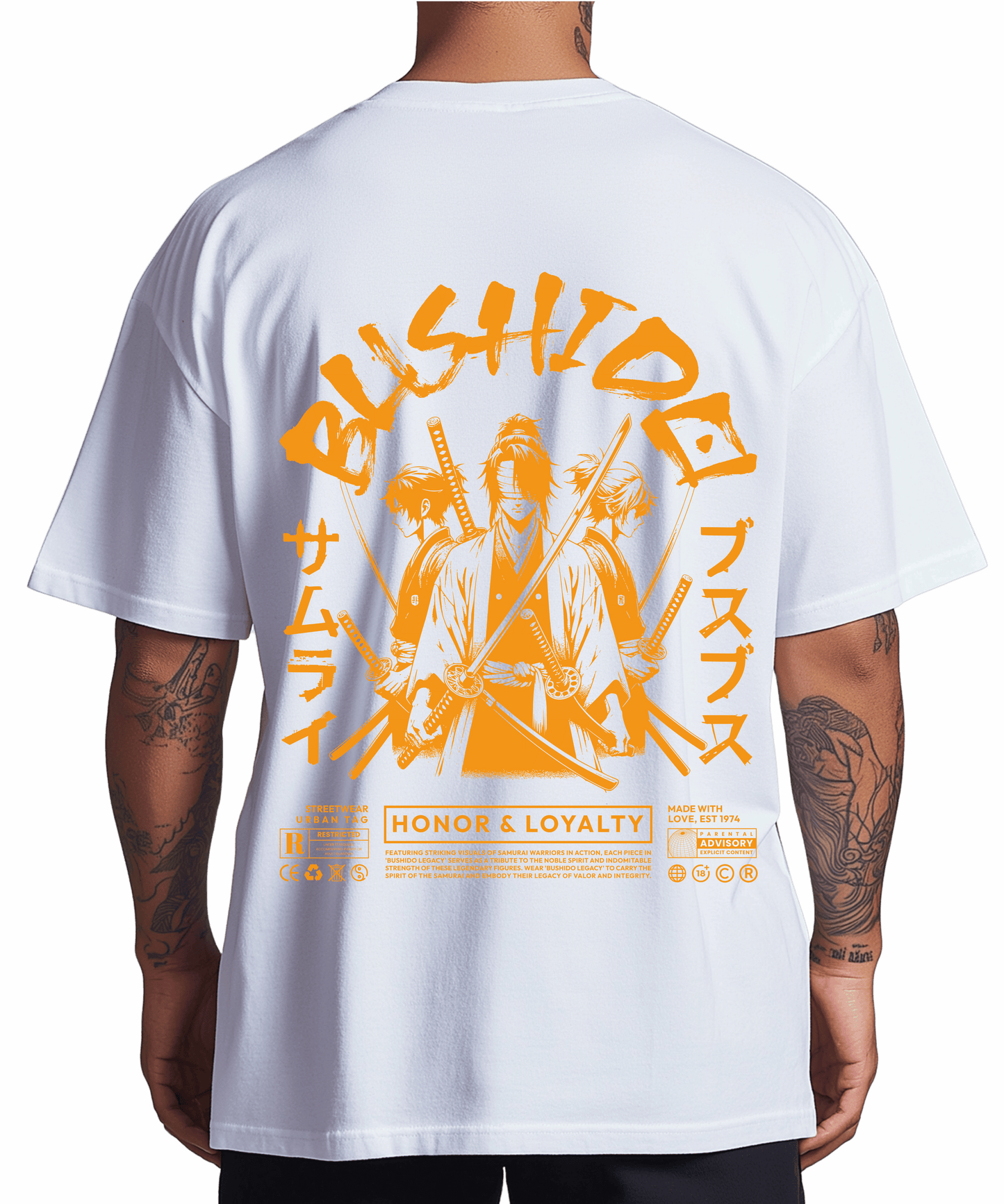 Urban Tag Oversized T-Shirt – "Bushido Samurai"