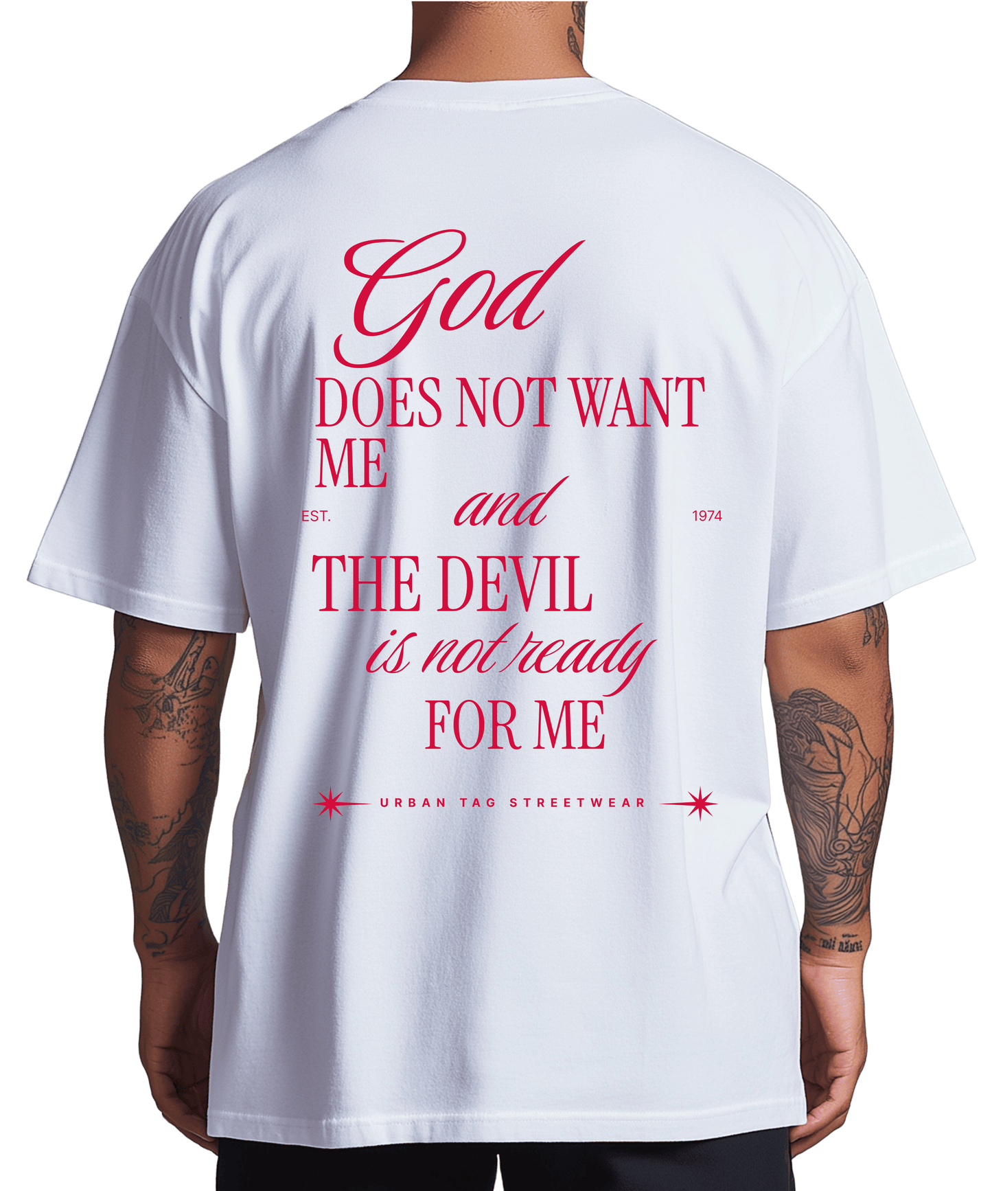 Urban Tag Oversized T-Shirt – "God & Devil"