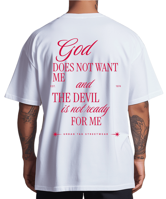 Urban Tag Oversized T-Shirt – "God & Devil"