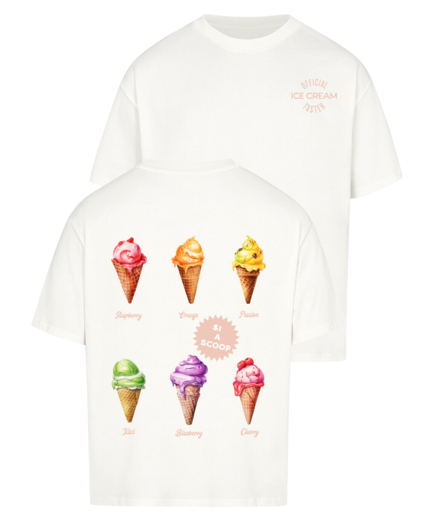 Urban Tag Oversized T-Shirt – "Ice Cream Club"
