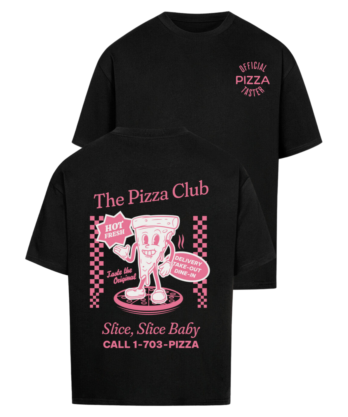 Urban Tag Oversized T-Shirt – "The Pizza Club"