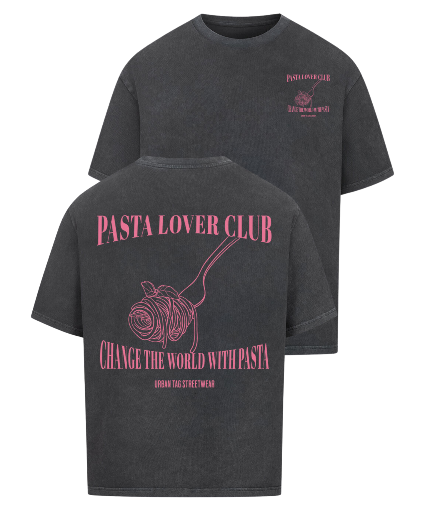 Urban Tag Oversized T-Shirt – "Pasta Lover Club"
